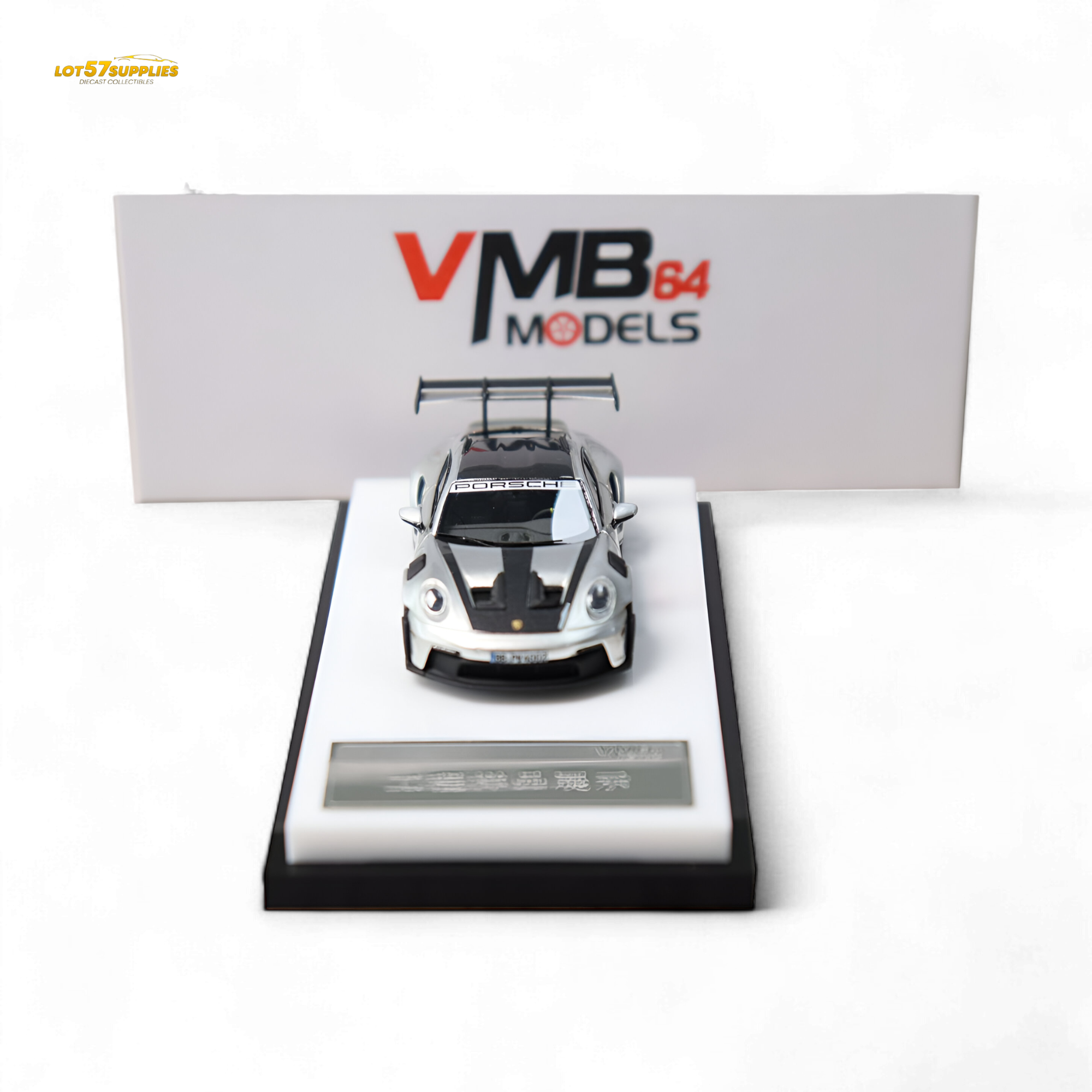 VMB Porsche 992 GT3 RS GT Silver 1:64