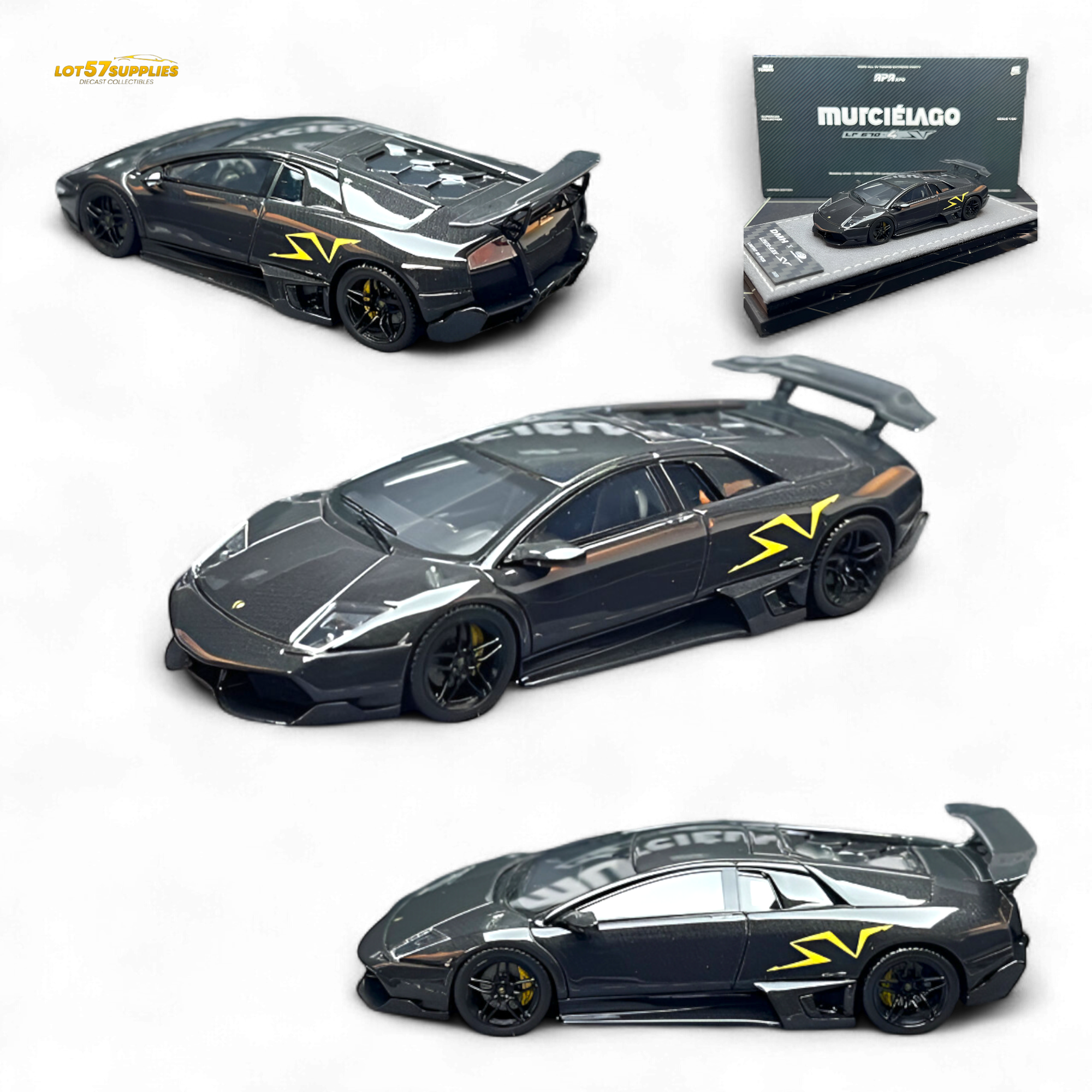 DMH Lamborghini LP 670-4 Full Black Carbon 1:64
