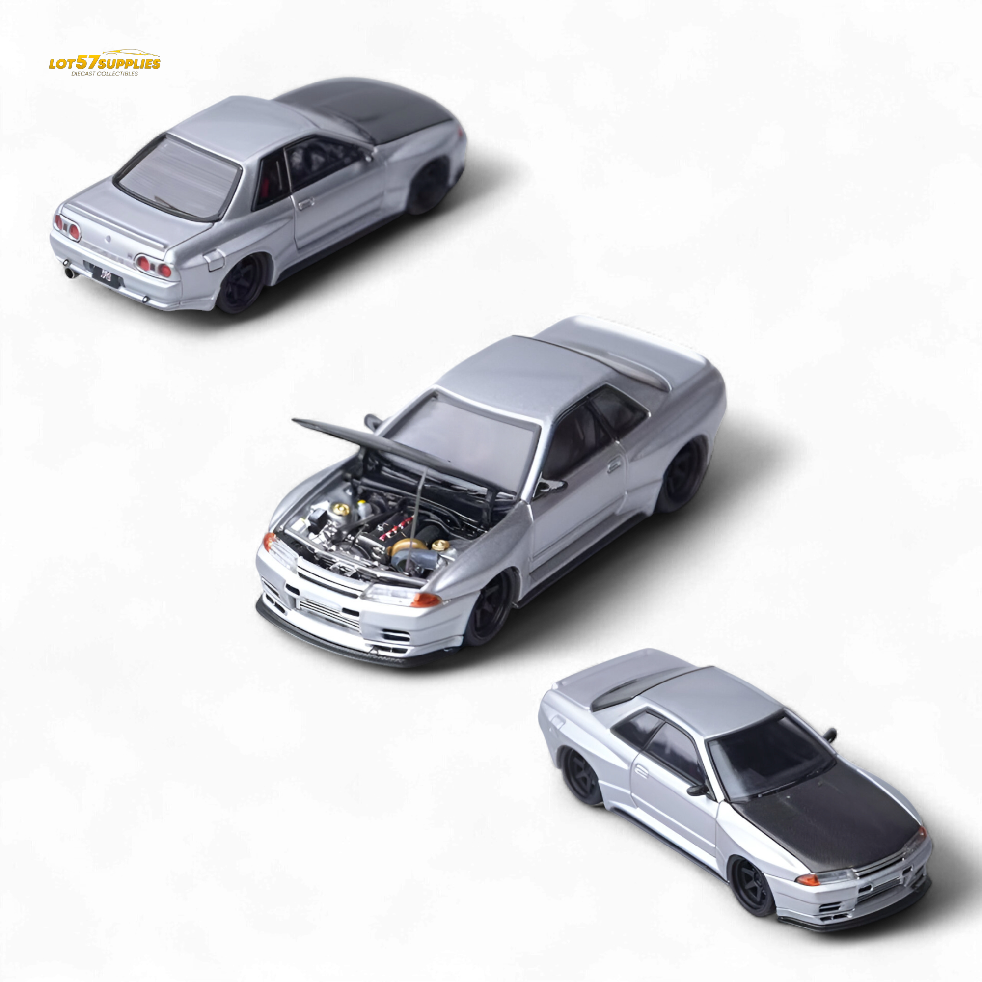 Focal Horizon Skyline GT-R R32 Silver Garage Active 1:64