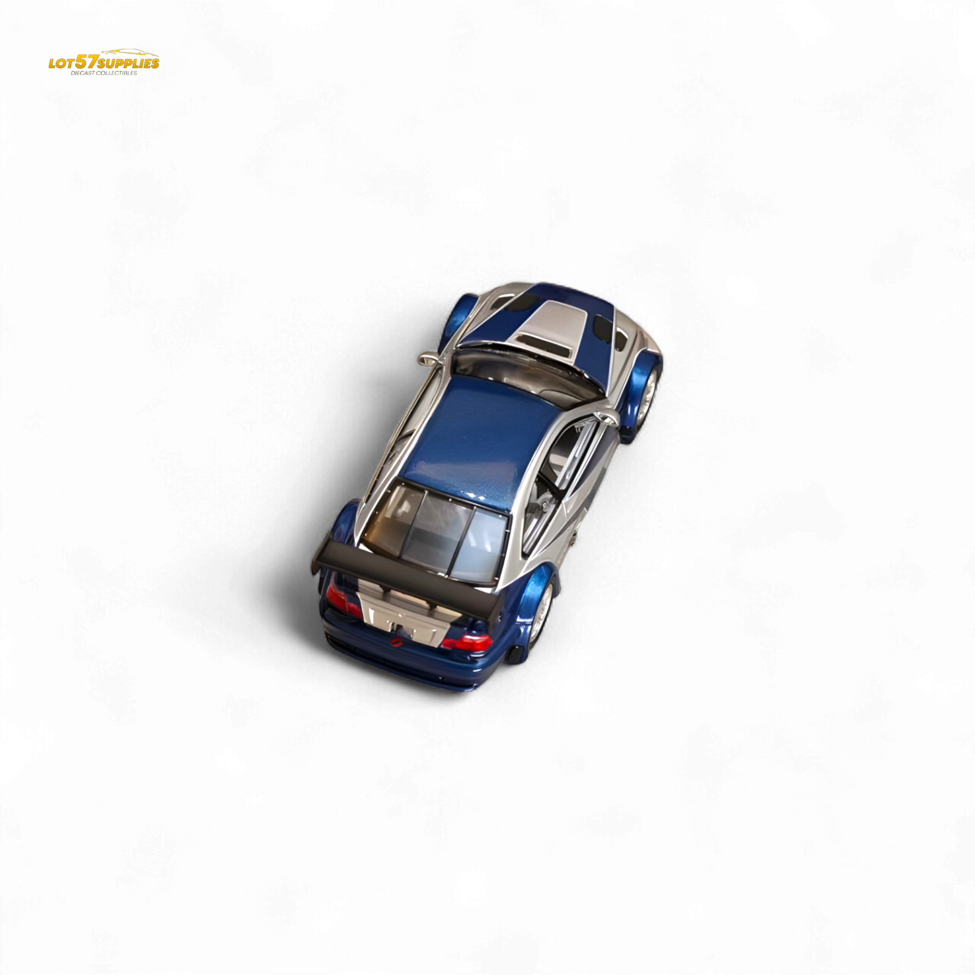 (Pre-Order) Ghost Player BMW E46 M3 GTR Silver Blue 1:64