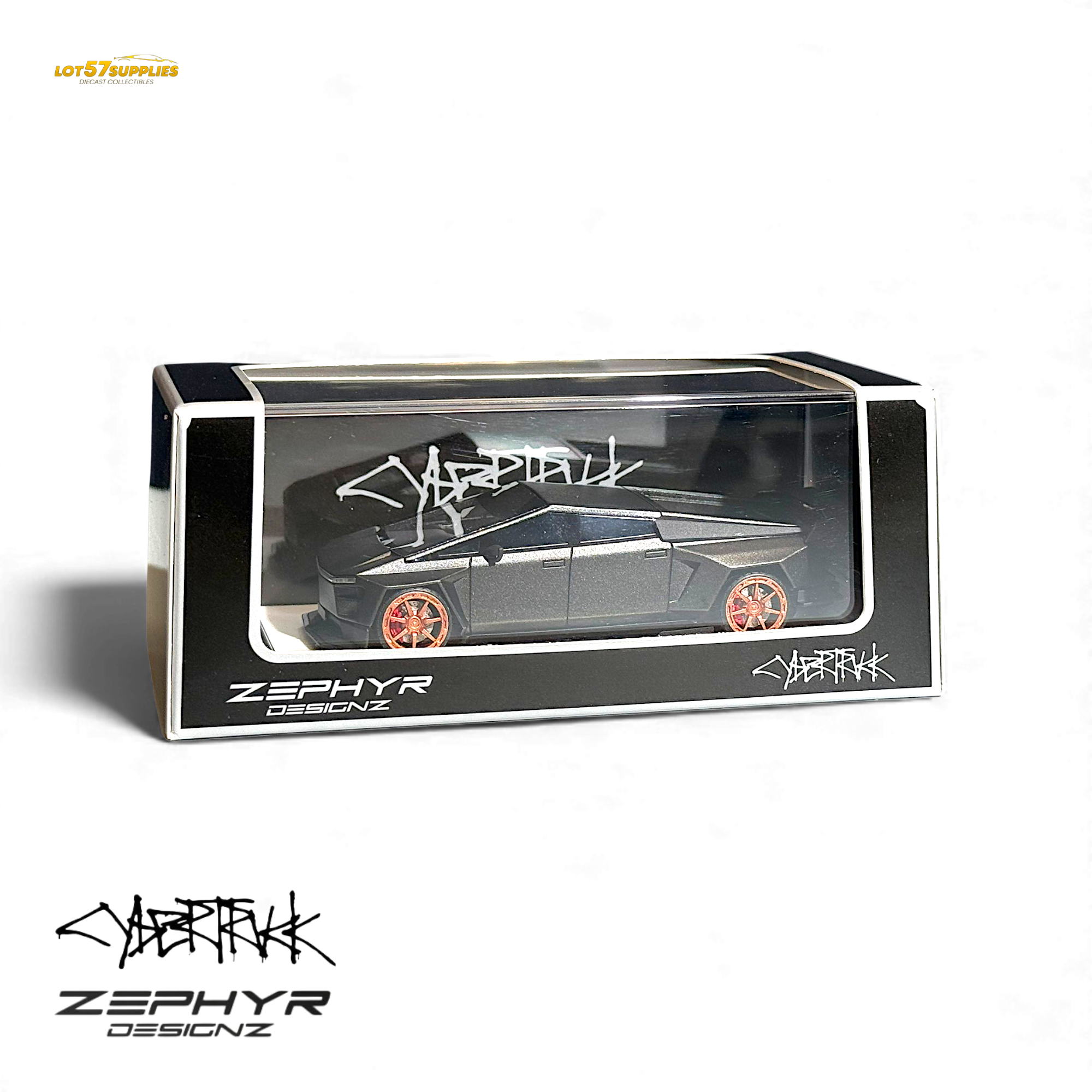 404ERROR Tesla Cybertruck Custom Widebody - Matte Gray 1:64