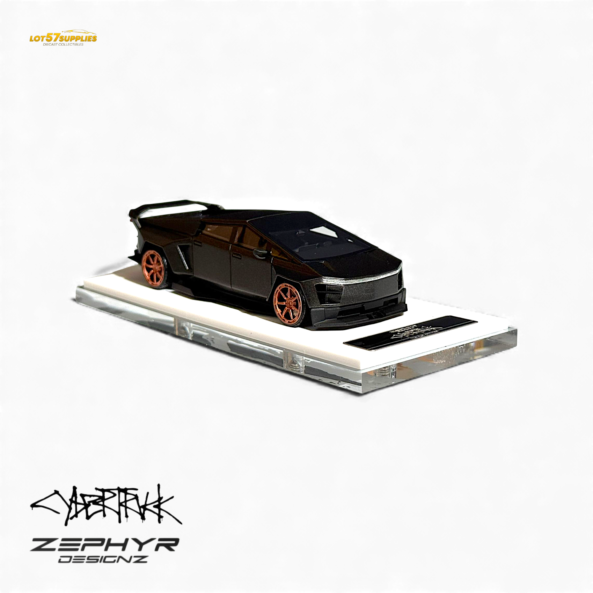 404ERROR Tesla Cybertruck Custom Widebody - Matte Gray 1:64