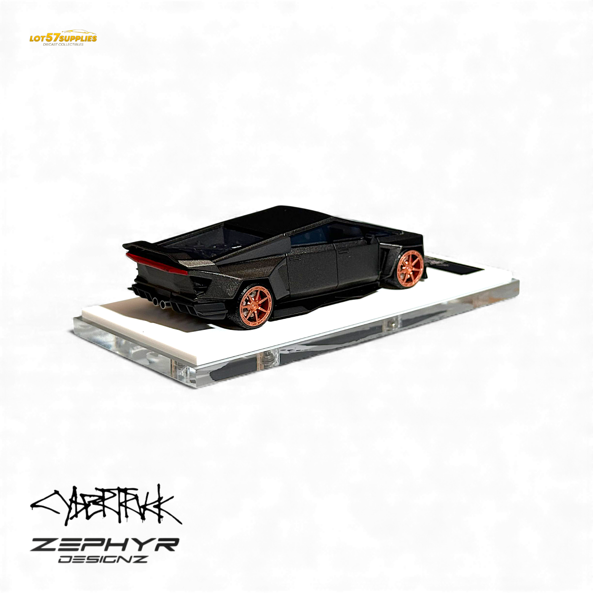 404ERROR Tesla Cybertruck Custom Widebody - Matte Gray 1:64
