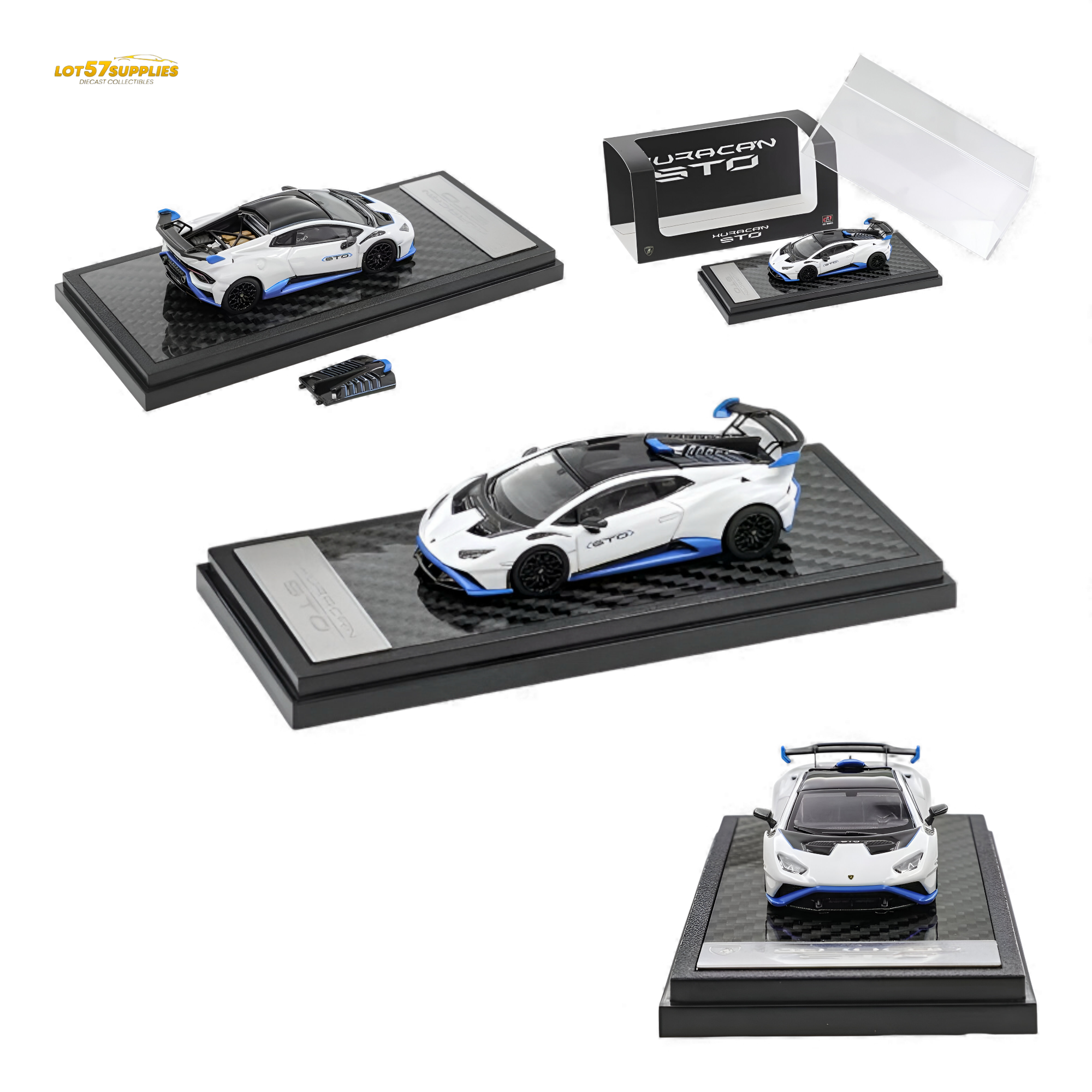 LCD Lamborghini Huracan STO White 1:64