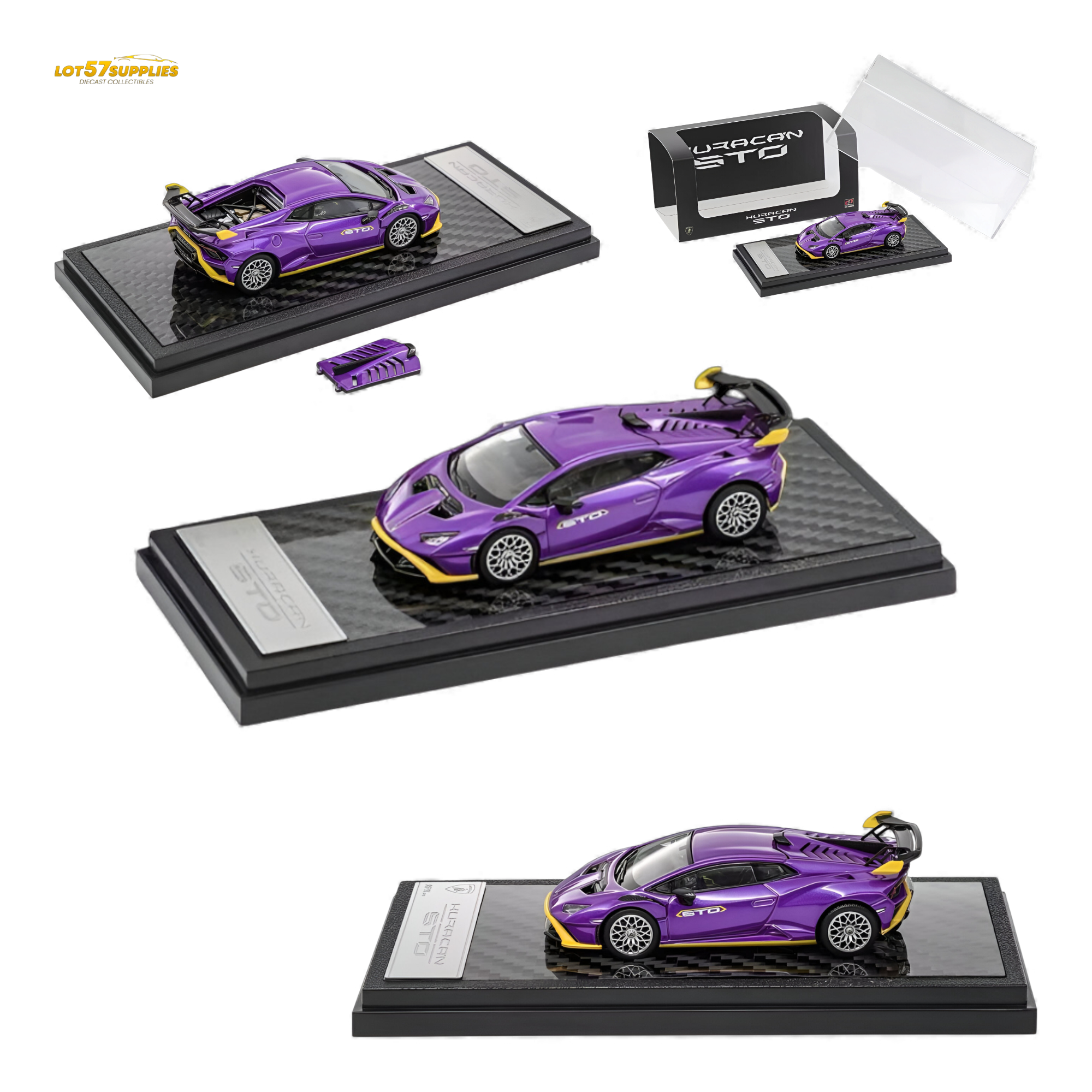 LCD Lamborghini Huracan STO Purple 1:64