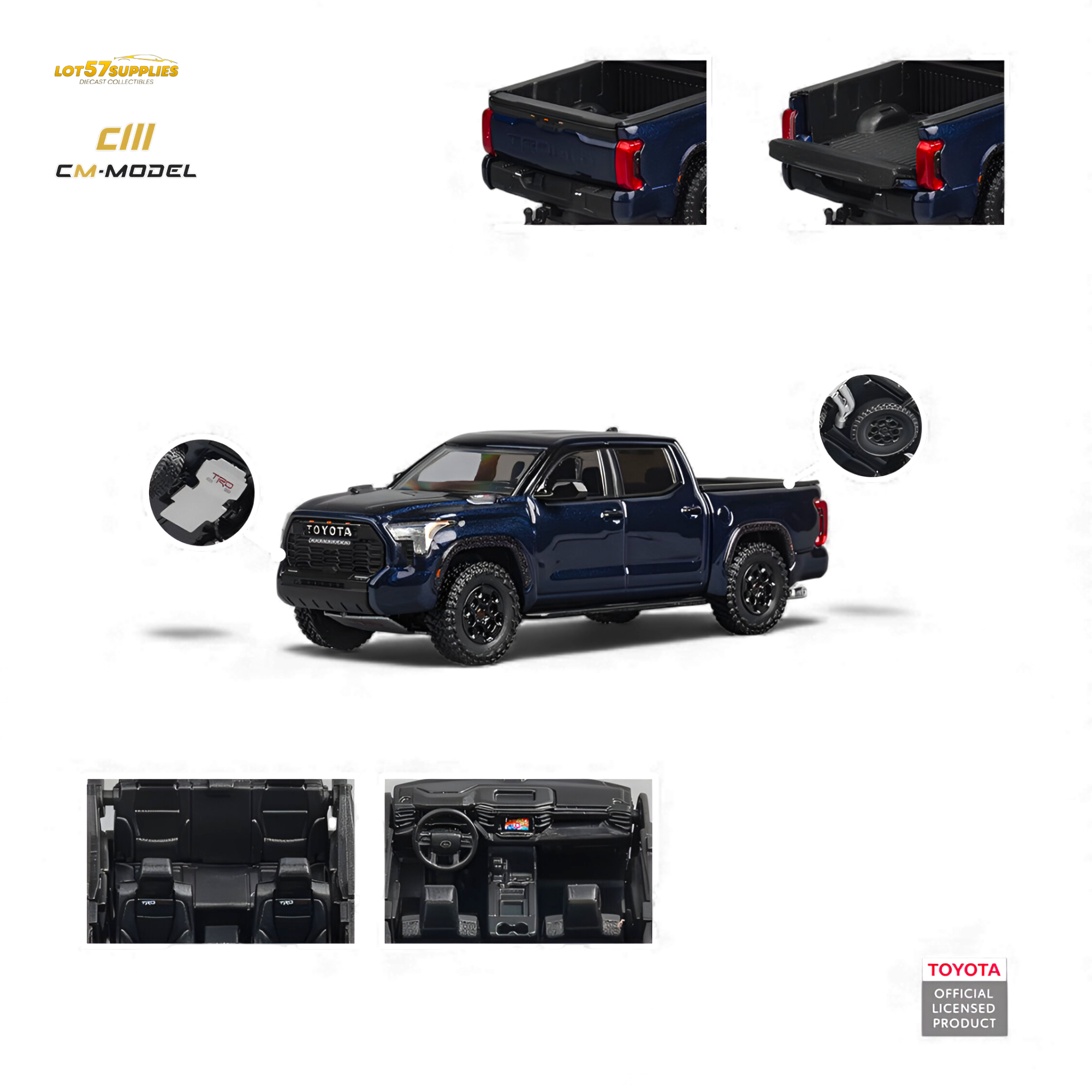 CM Model Toyota Tundra Metallic Blue 1:64