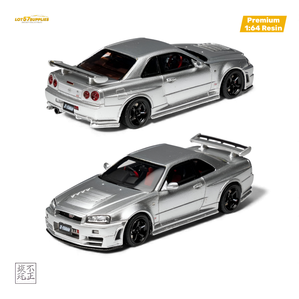 Cars' Lounge Nissan Skyline GT-R R34 NISMO Z-TUNE Silver 1:64