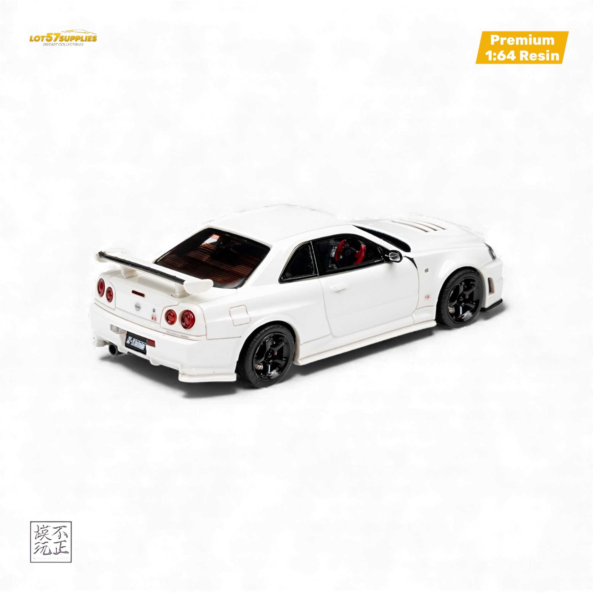 Car's Lounge Skyline GT-R R34 Z-TUNE Pearl White 1:64