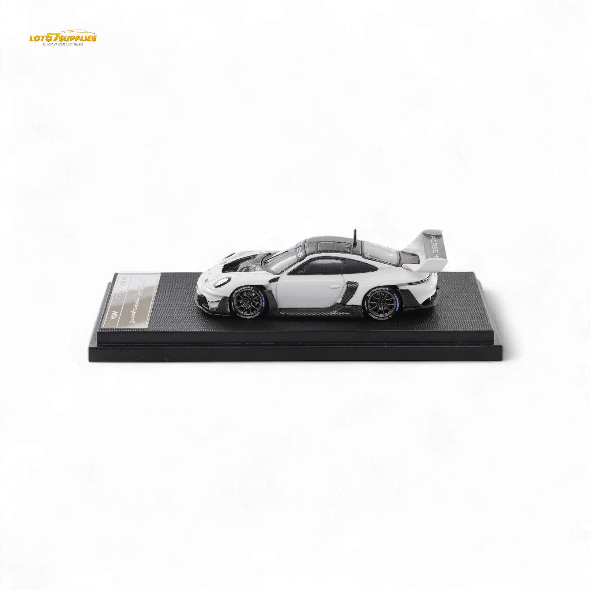 HKM Porsche 911 GT3 R Rennsport White Carbon Hood 1:64