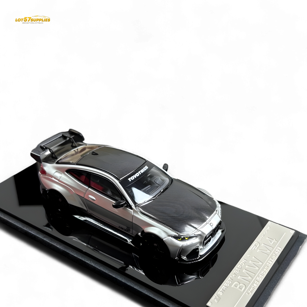 SW BMW G82 M4 Wide-Body Modified Alexander Silver 1:64