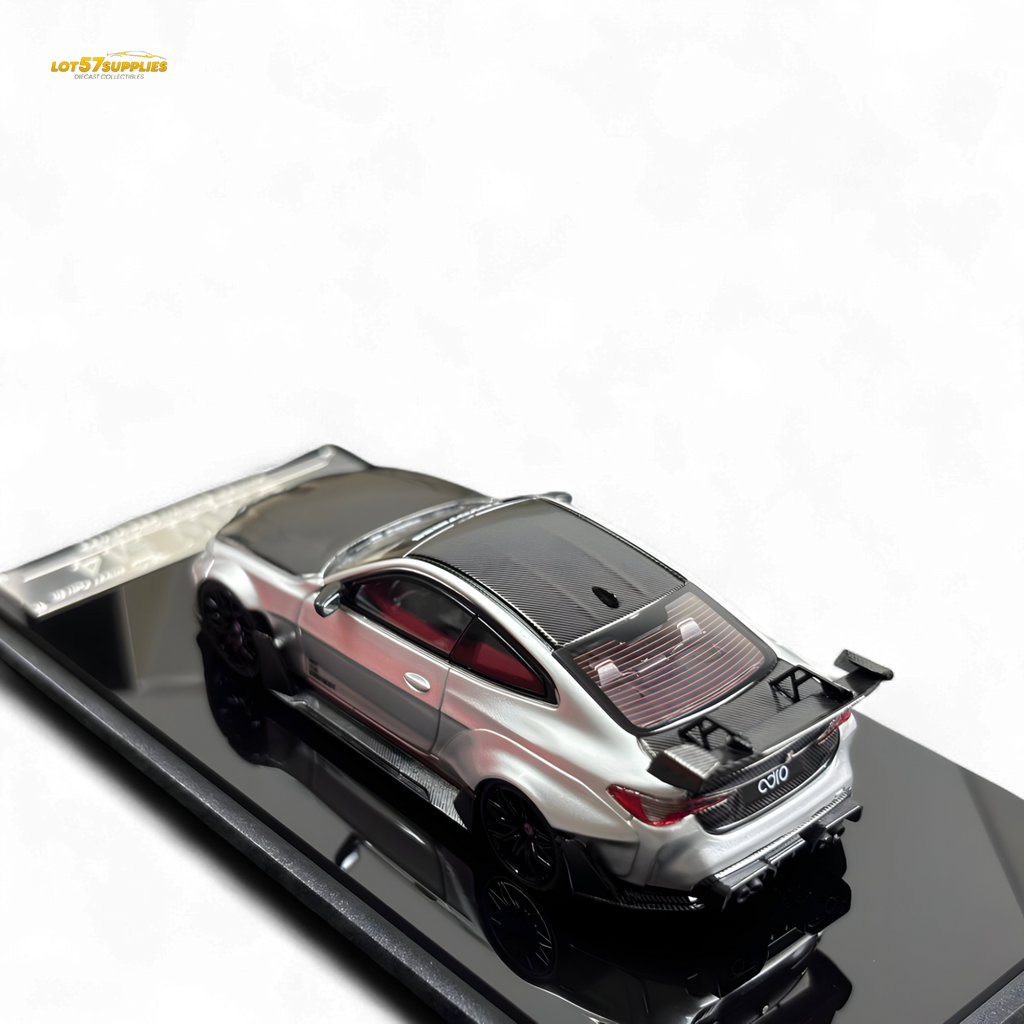 SW BMW G82 M4 Wide-Body Modified Alexander Silver 1:64
