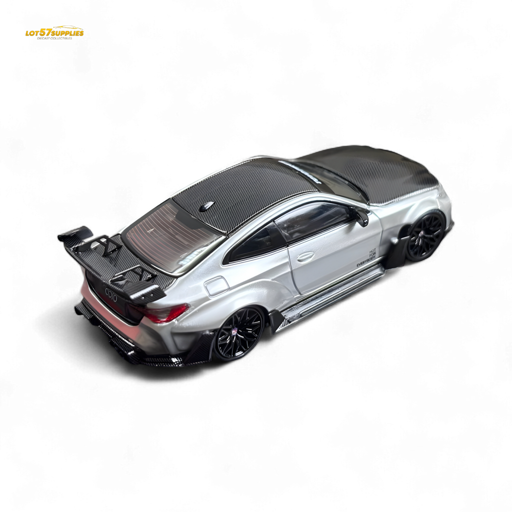 SW BMW G82 M4 Wide-Body Modified Alexander Silver 1:64