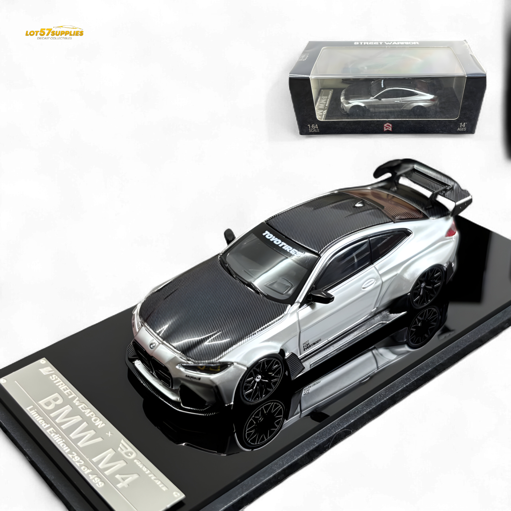 SW BMW G82 M4 Wide-Body Modified Alexander Silver 1:64