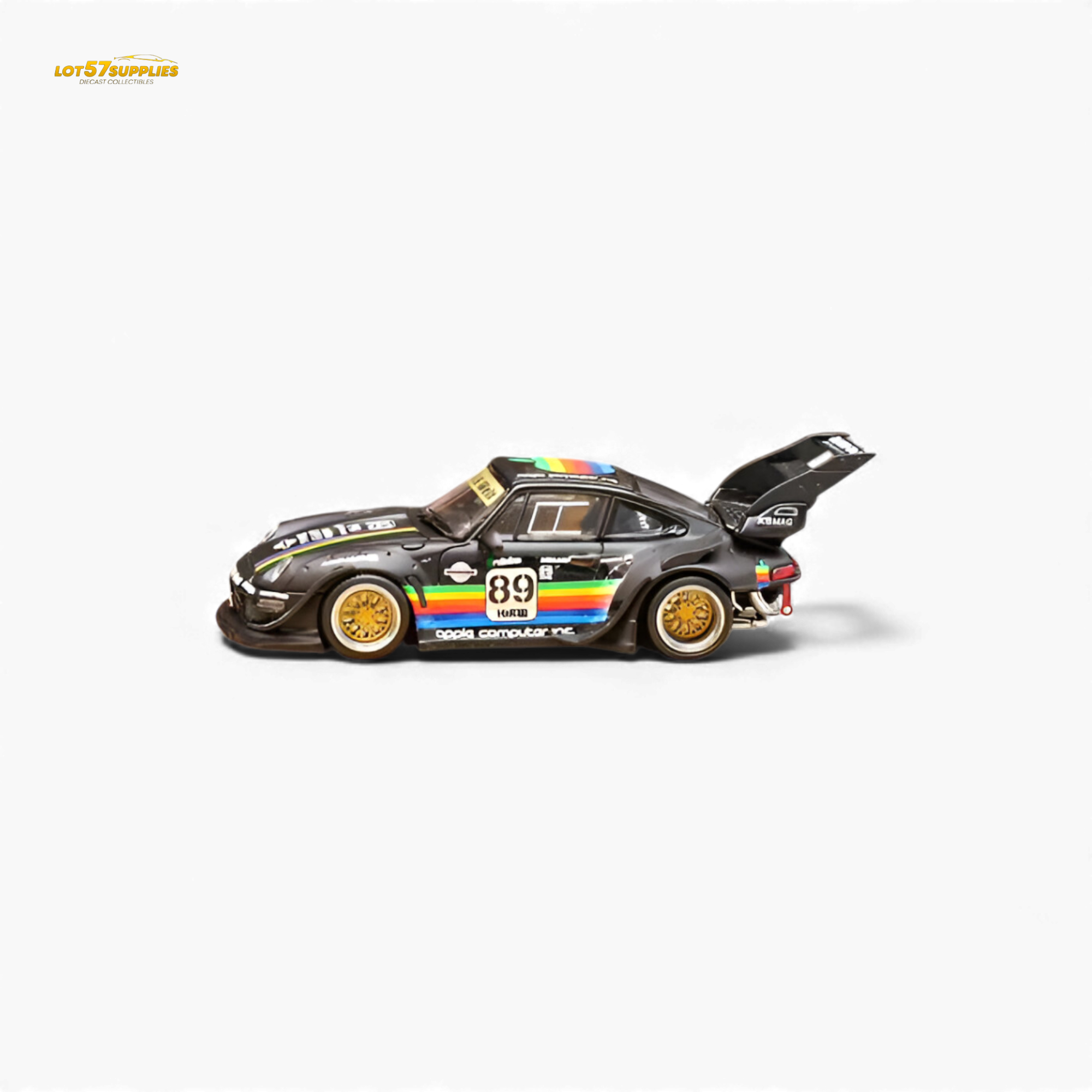 Street Weapon RWB 993 Matte Black Apple Livery 1:64