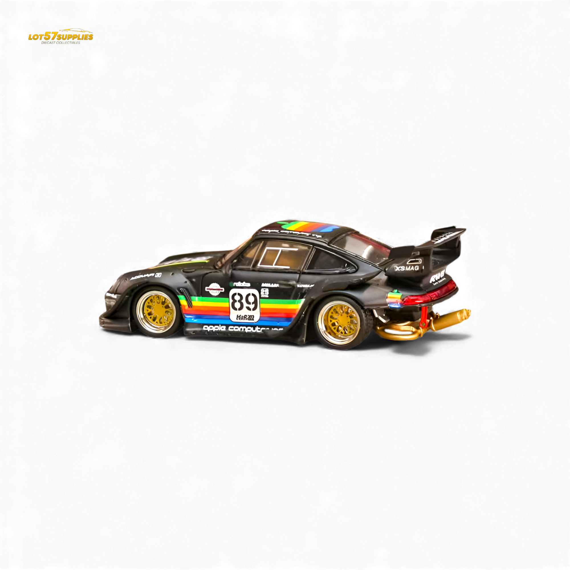 Street Weapon RWB 993 Matte Black Apple Livery 1:64