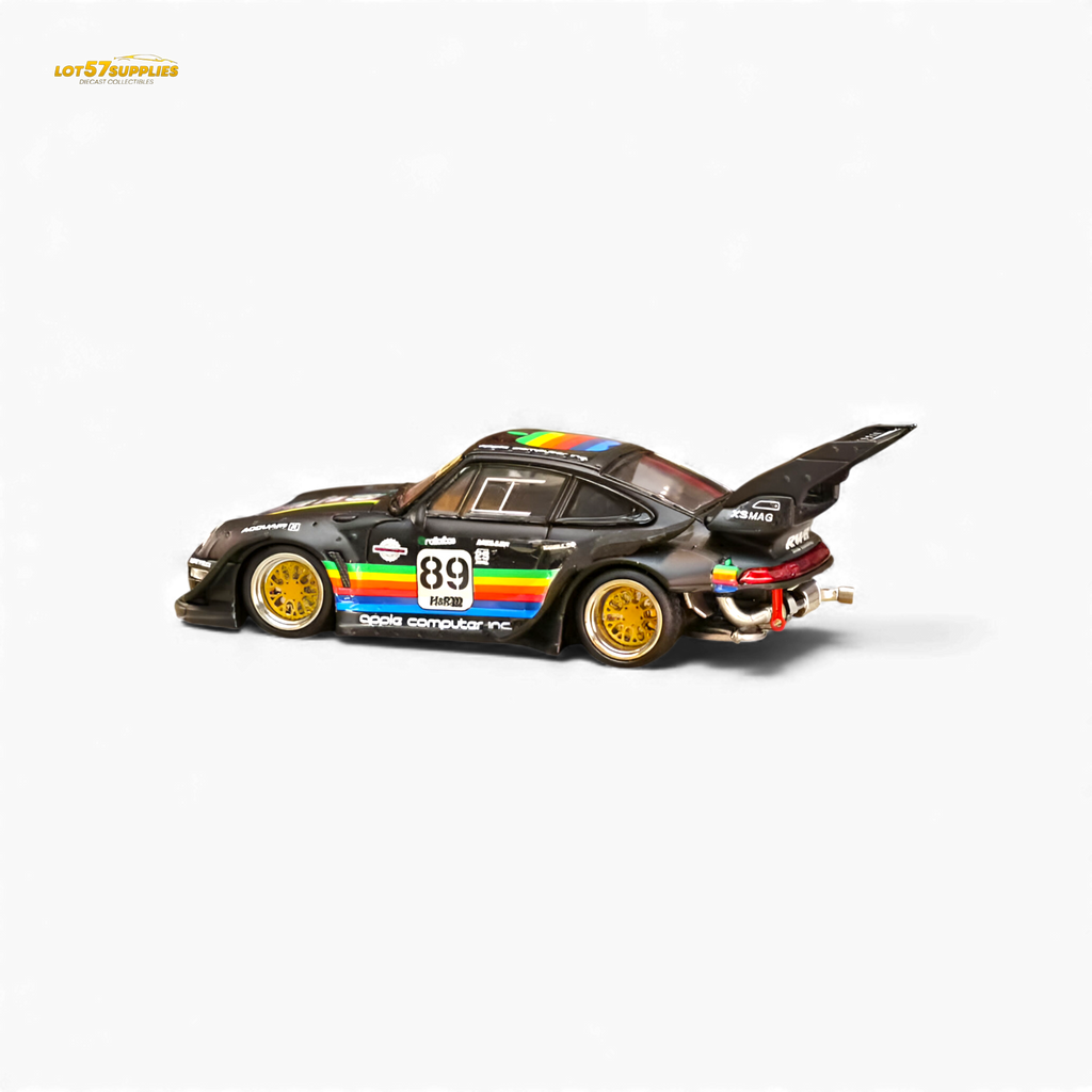 Street Weapon RWB 993 Matte Black Apple Livery 1:64