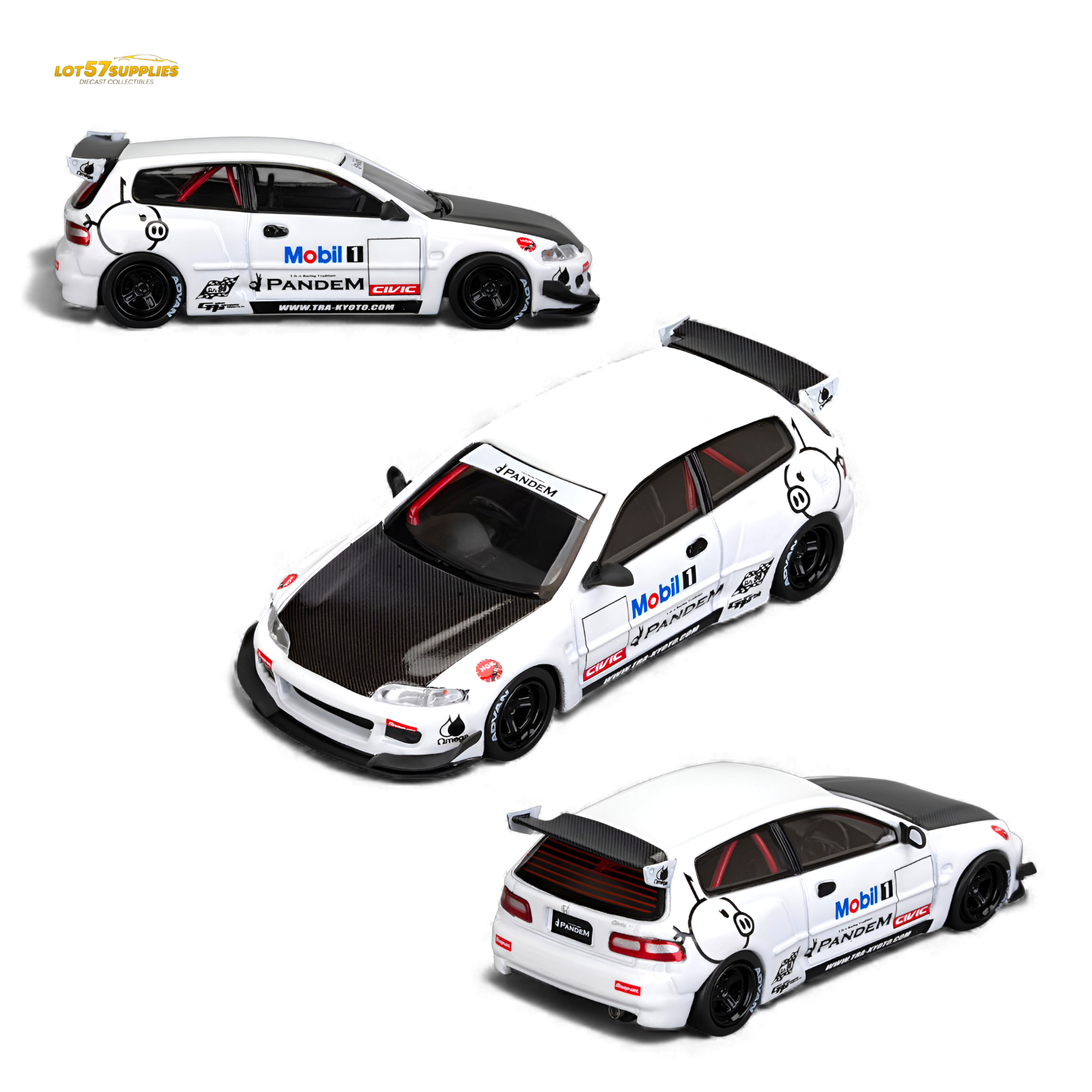 ET Model Honda Civic EG6 Mobil 1 Livery 1:64
