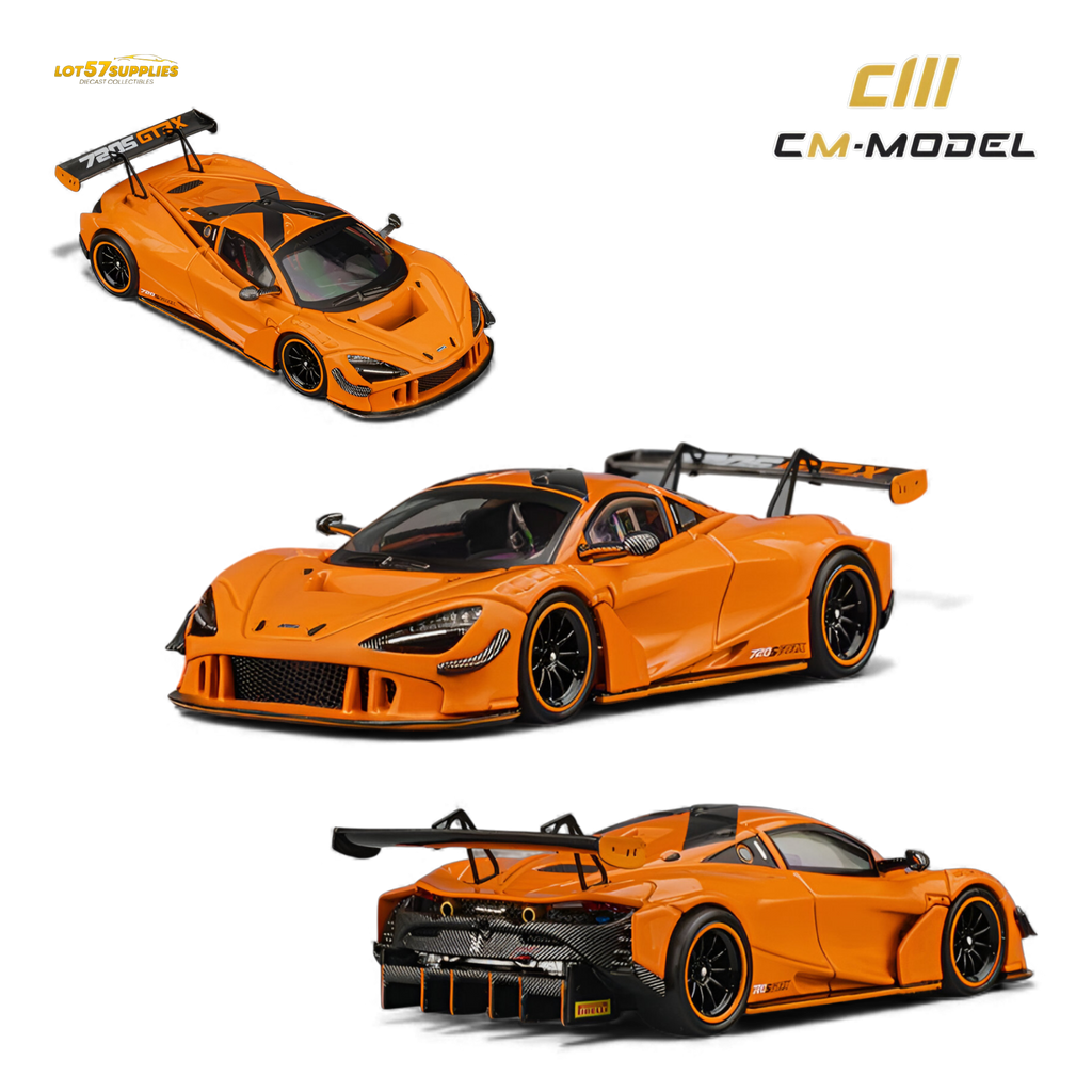 (Pre-Order) CM Model McLaren 720S GT3X Papaya Orange 1:64