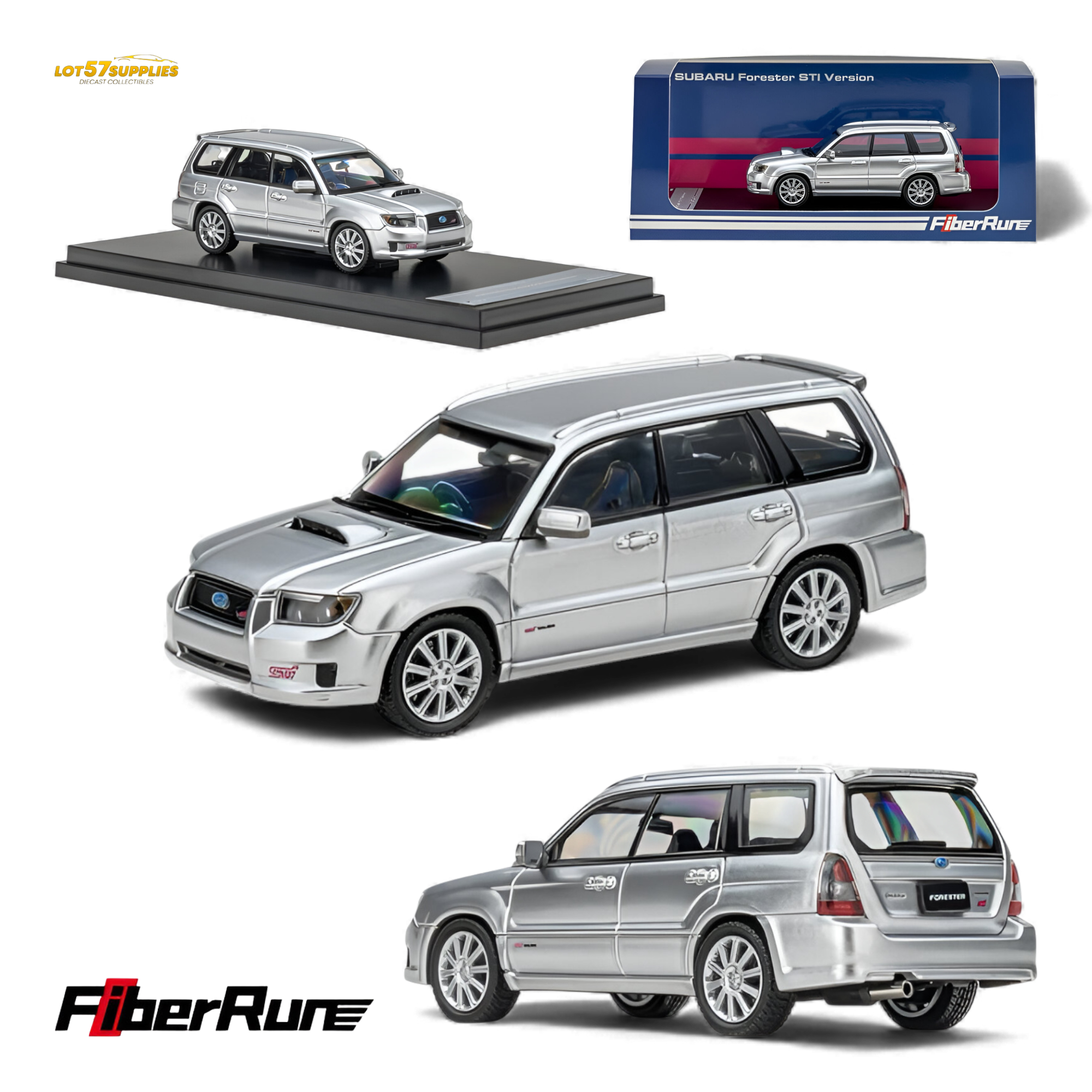 Fiberrun Subaru Forester Silver 1:64