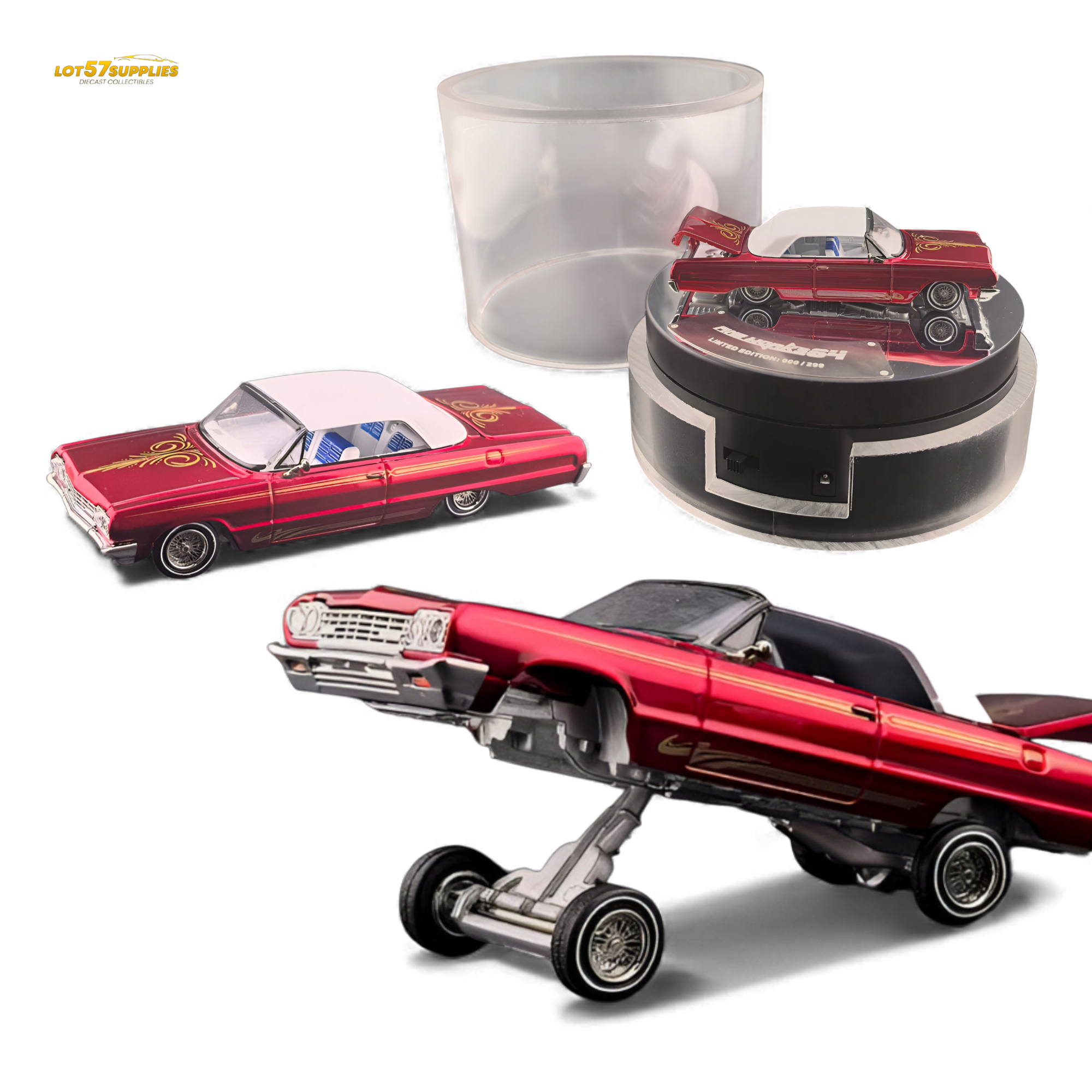 Fine Works64 Chevrolet Impala - Transparent Red Luxury - 1:64