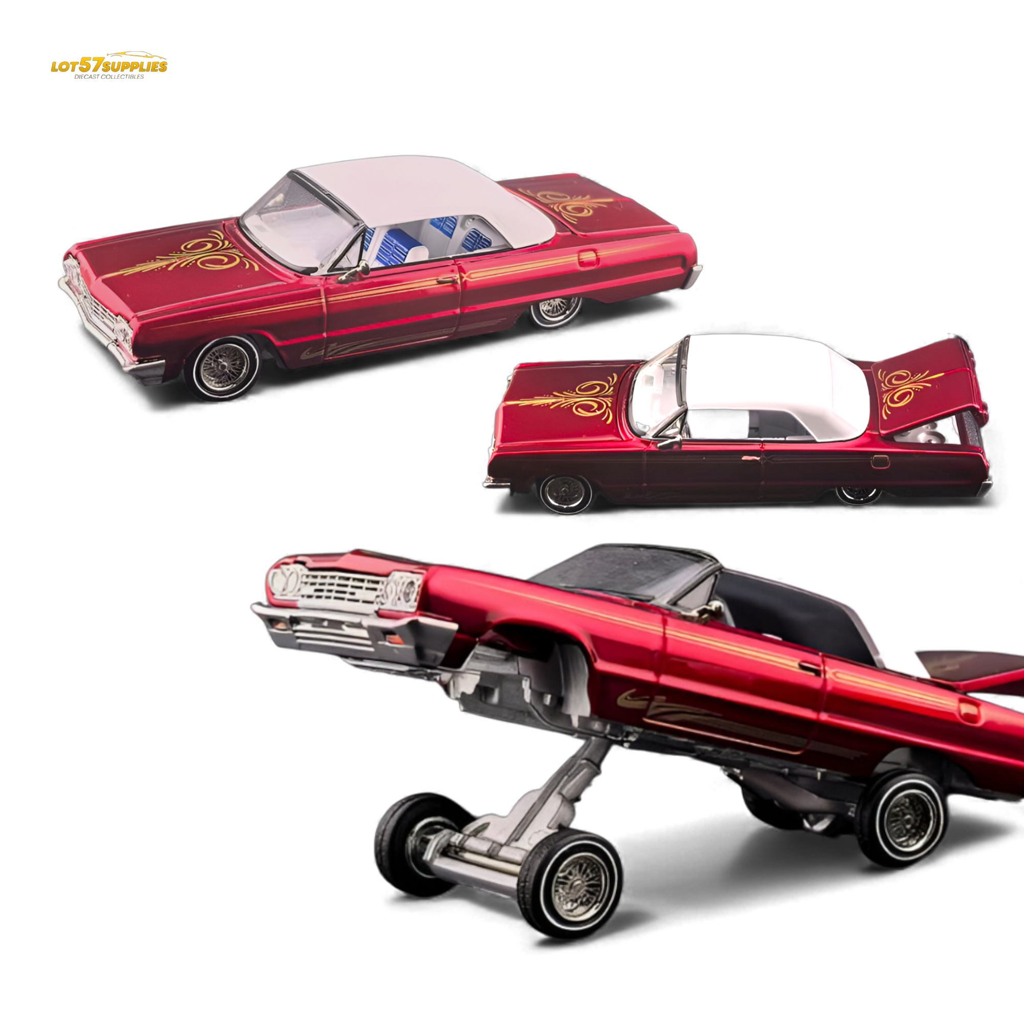 Fine Works64 Chevrolet Impala Transparent Red 1:64
