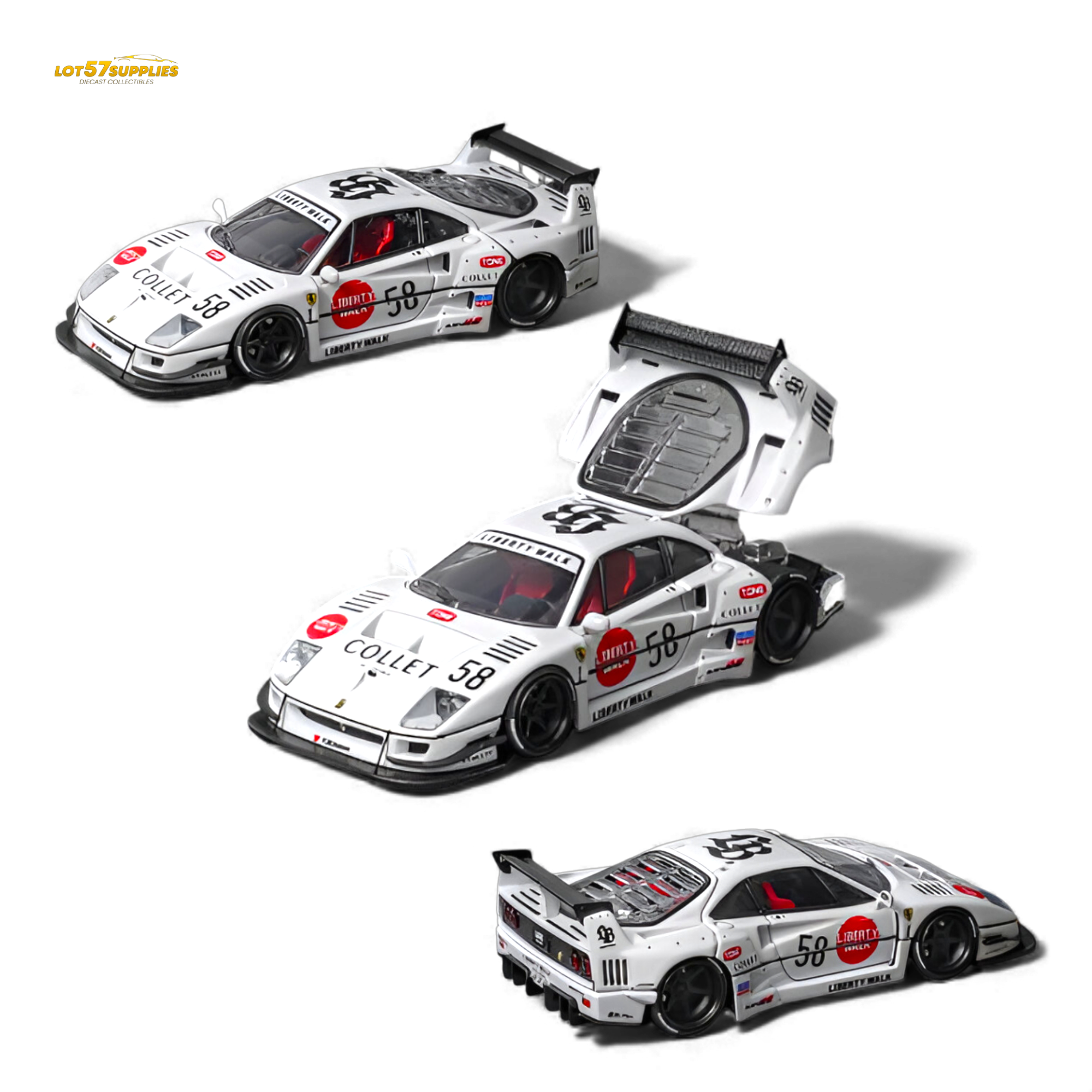 Star Models Ferrari F40 LB-Works White 1:64