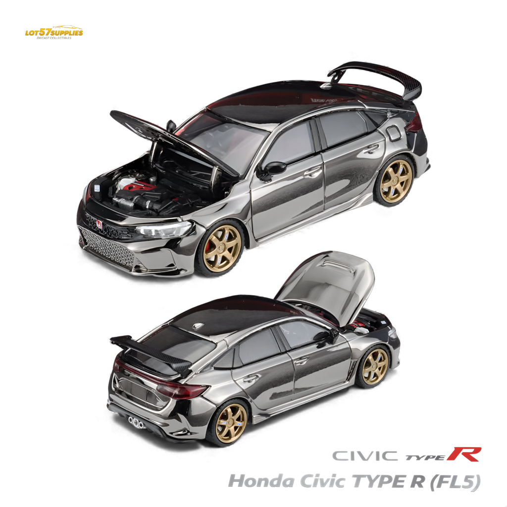 MH Honda Civic Type R FL5 Chrome Gun Black 1:64