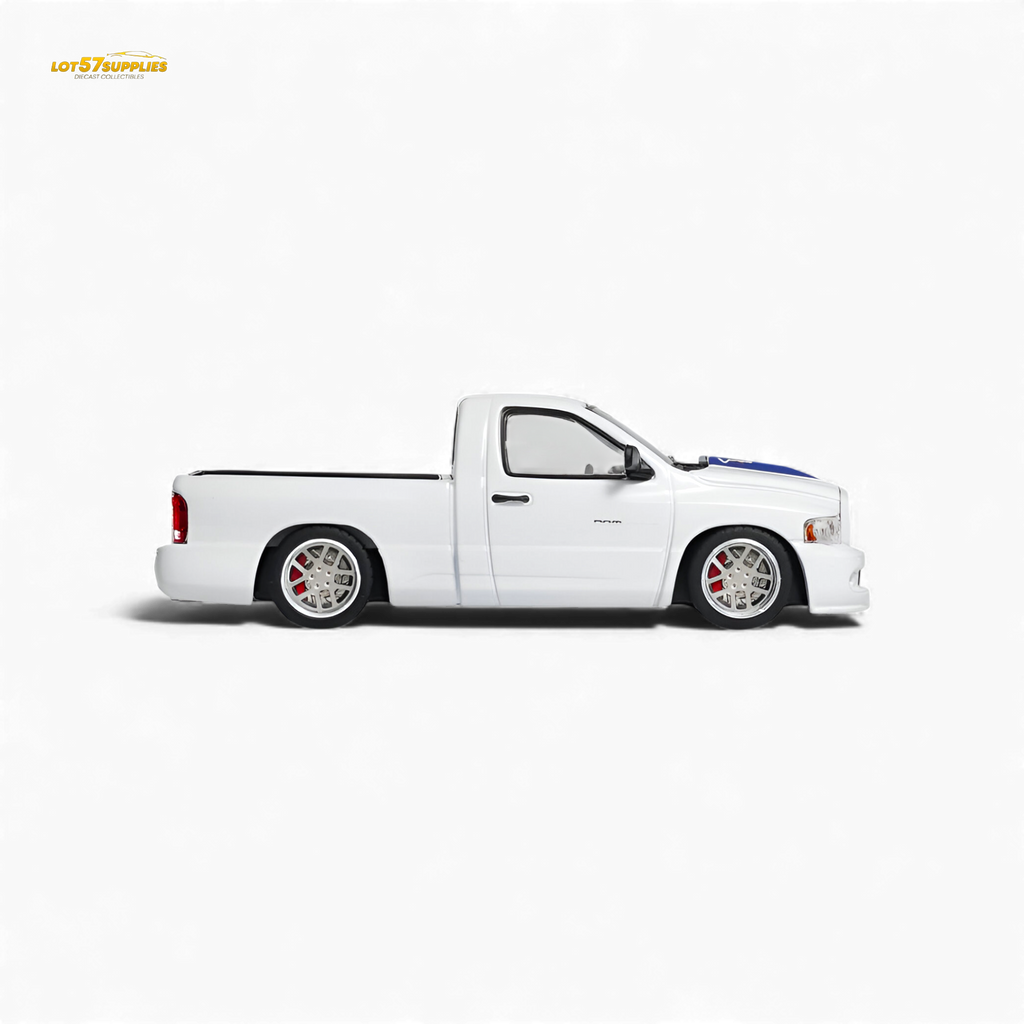 GCD Dodge RAM SRT-10 White Blue Stripe 1:64