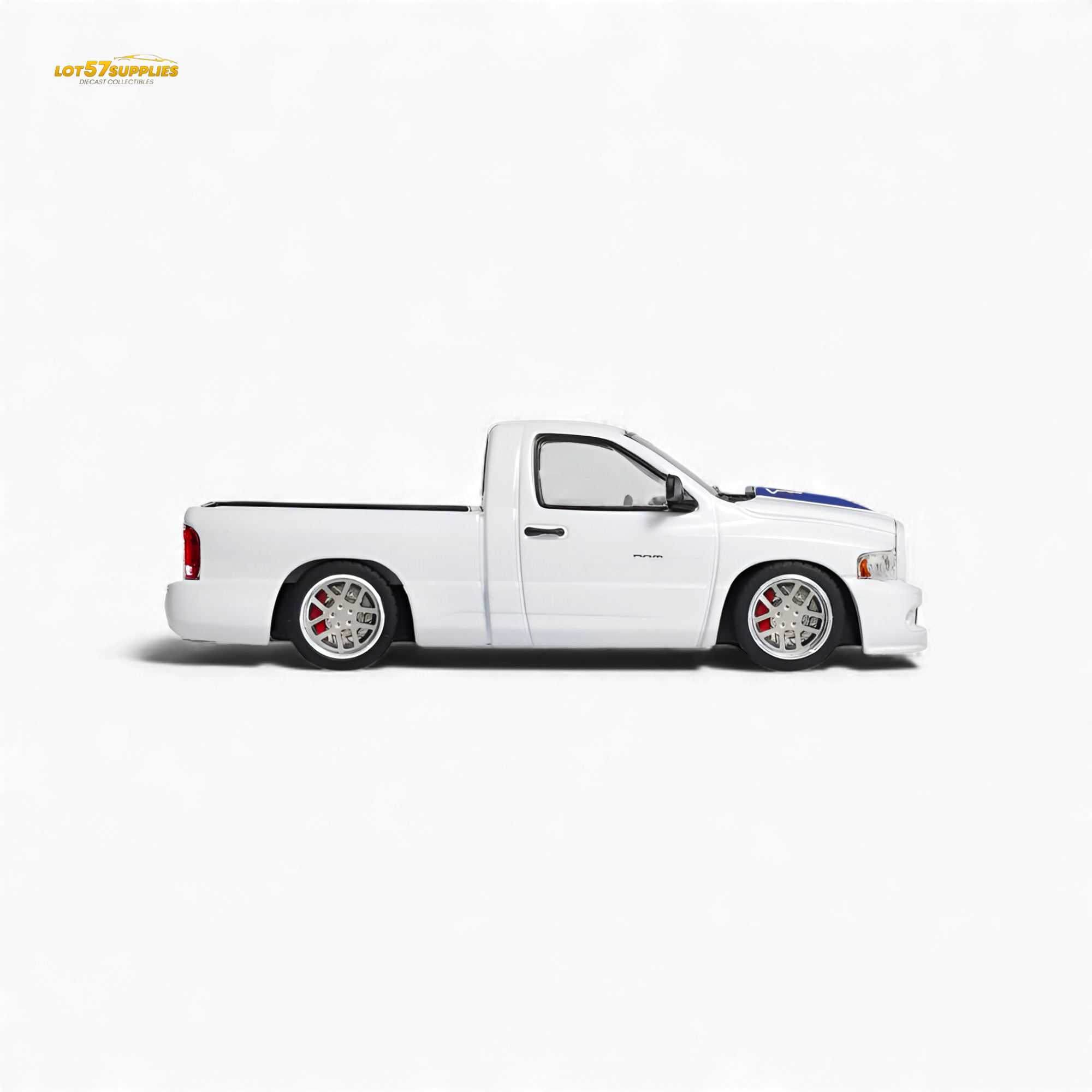 GCD Dodge RAM SRT-10 White Blue Stripe 1:64
