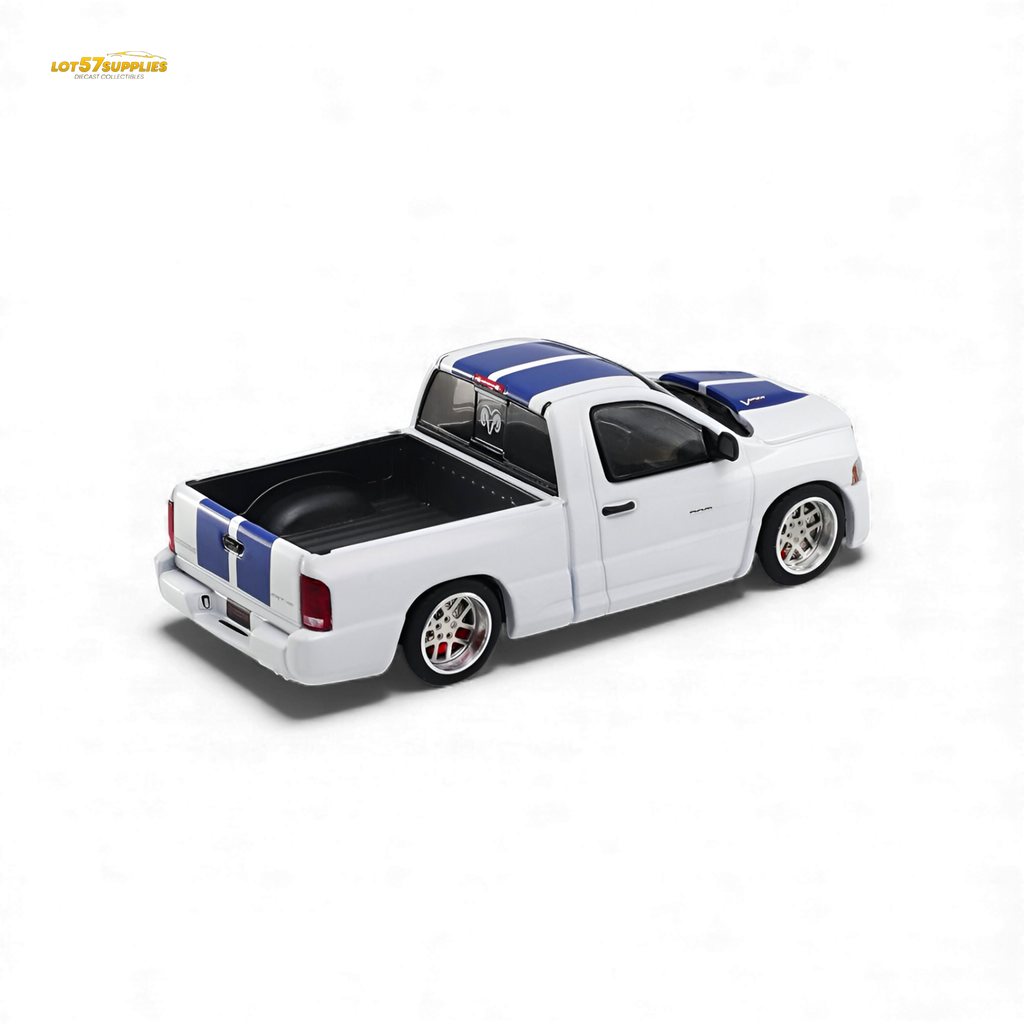 GCD Dodge RAM SRT-10 White Blue Stripe 1:64