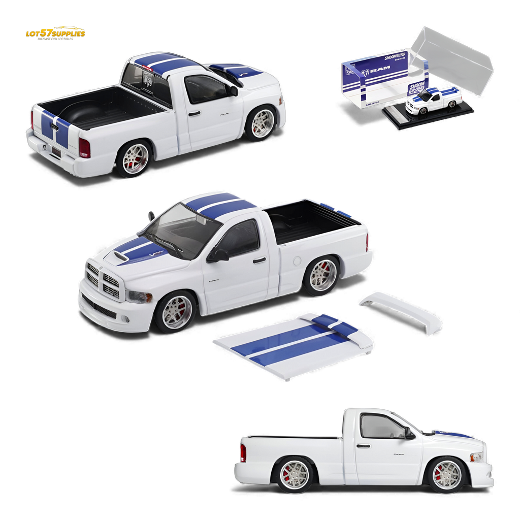 GCD Dodge RAM SRT-10 White Blue Stripe 1:64