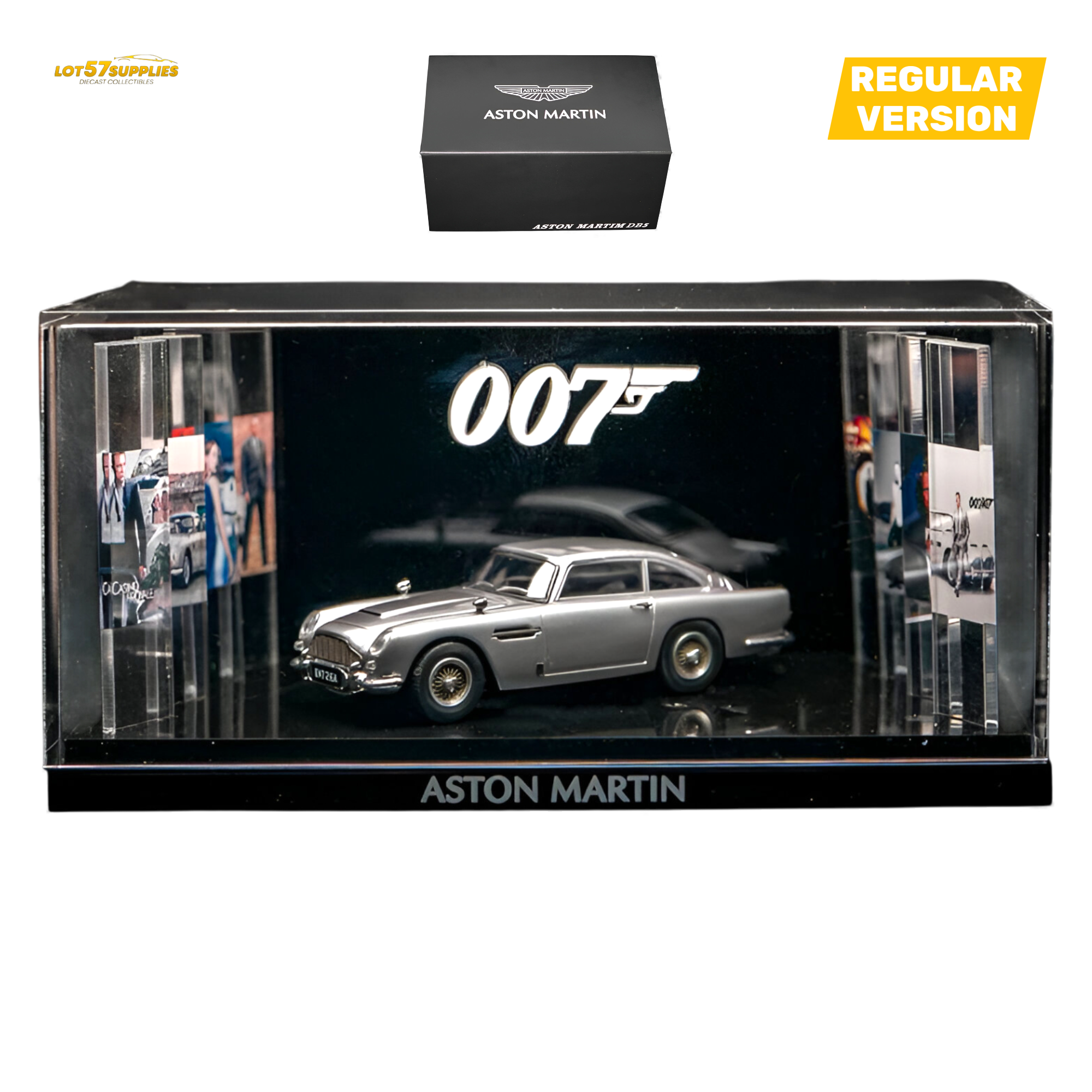 (Pre-Order) Aston Martin DB5 High Gloss Silver 1:64