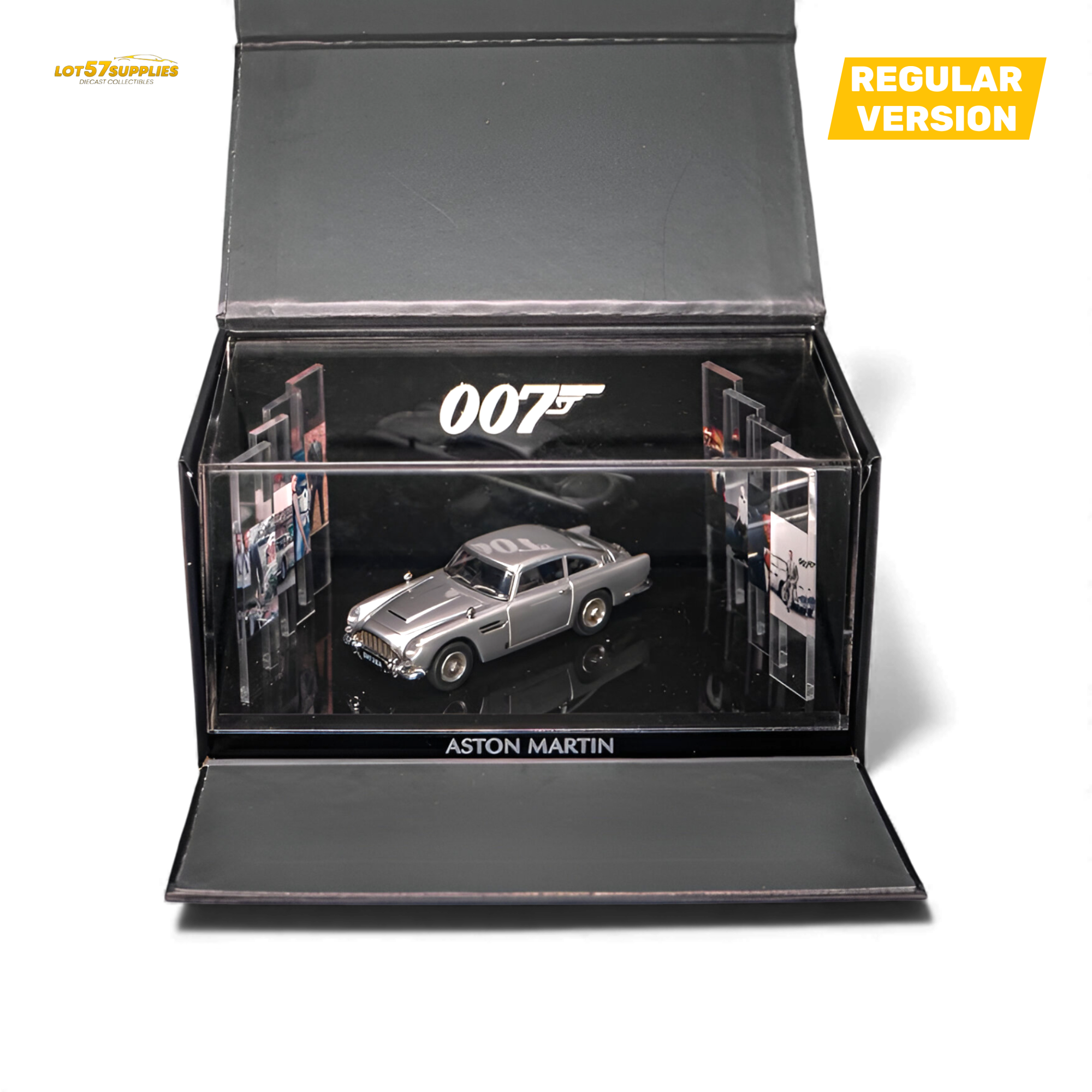 (Pre-Order) Aston Martin DB5 High Gloss Silver 1:64