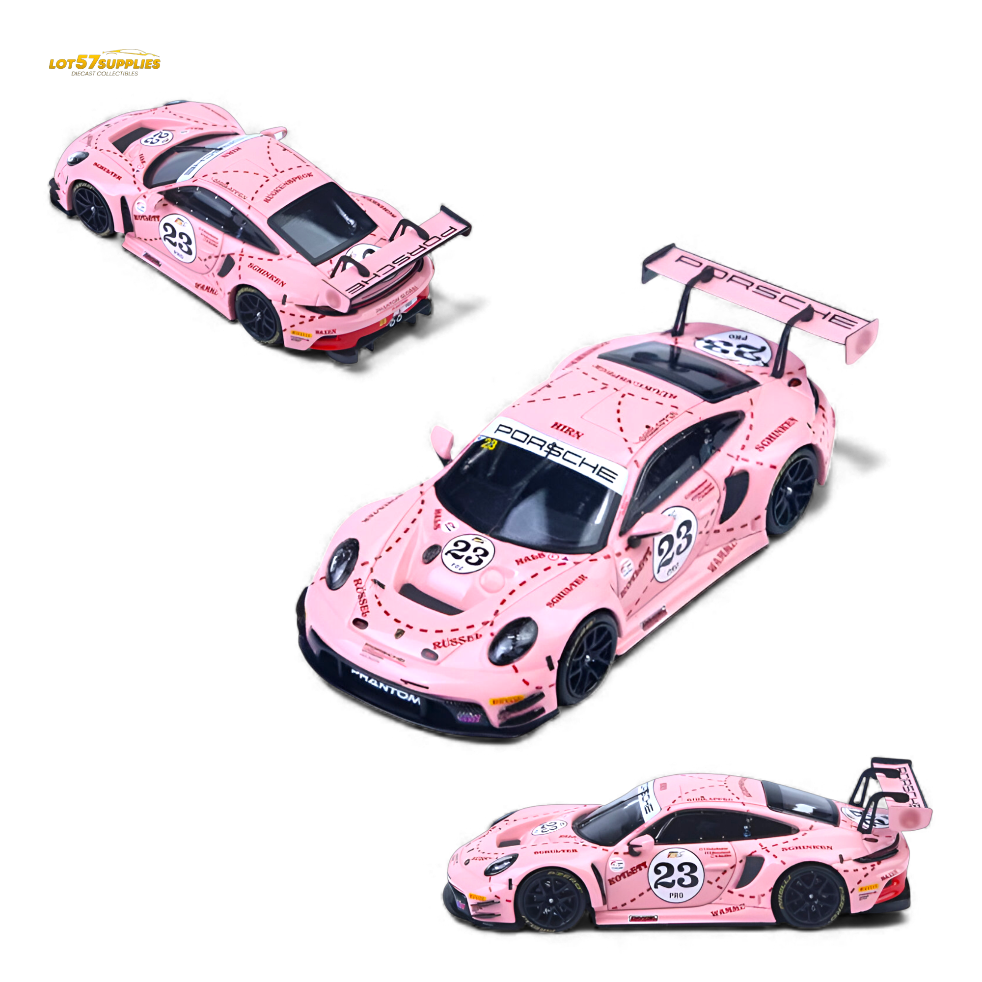 SR Porsche 911 GT3 R Pink Pig Livery 1:64