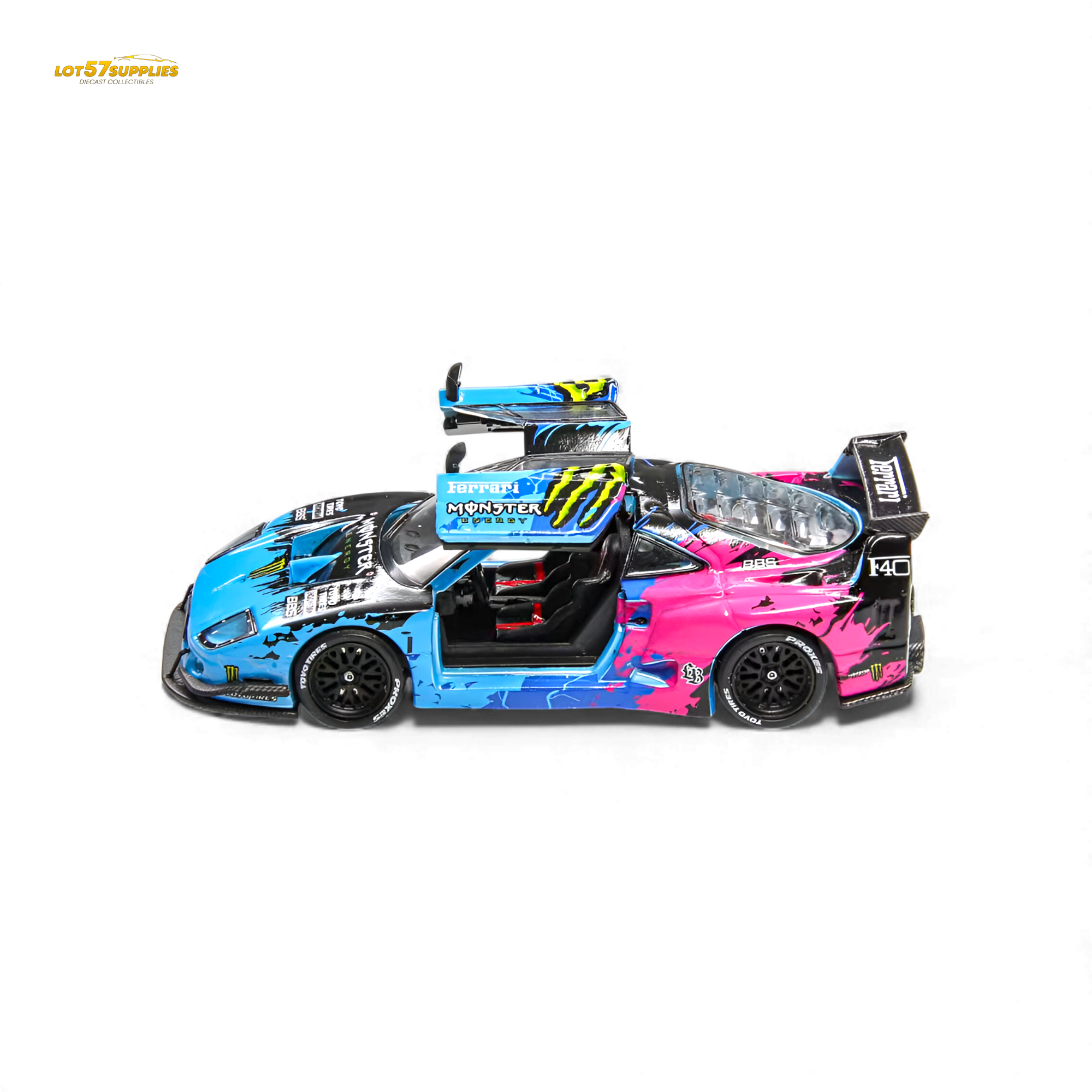 DEMON KING Auto F40 LB-Works Monster Livery 1:64