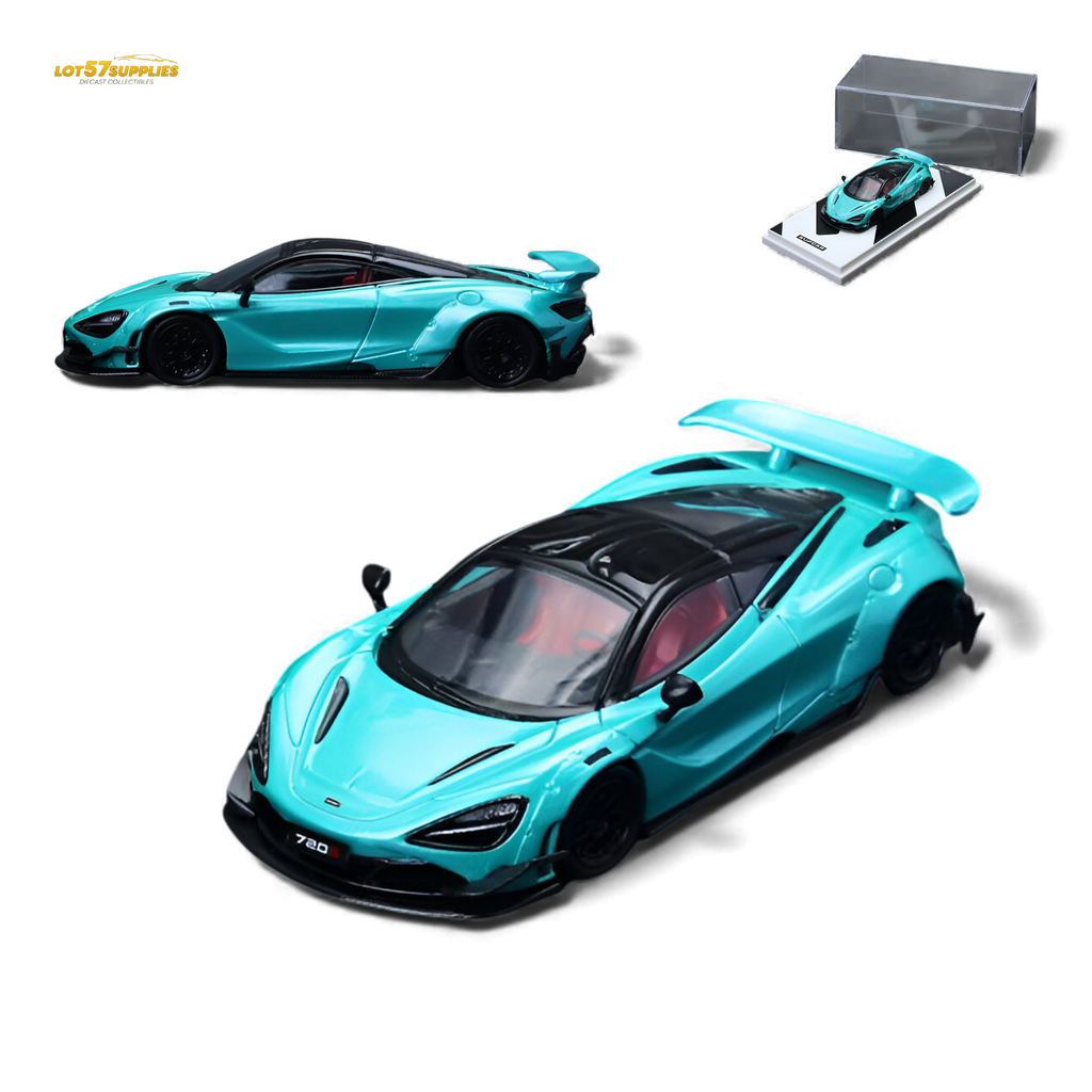SC McLaren 720S Cyan Blue 1:64