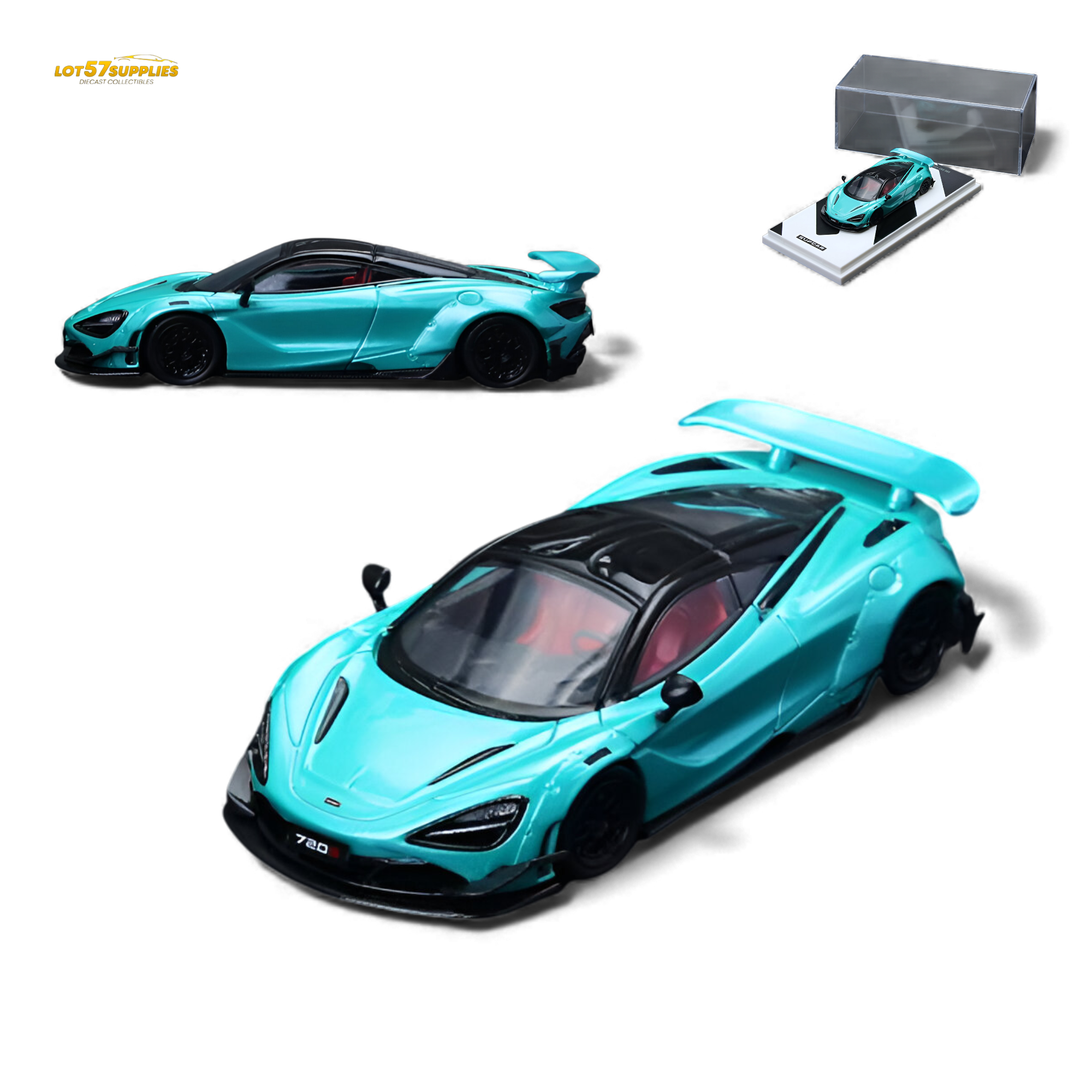 SC McLaren 720S Cyan Blue 1:64