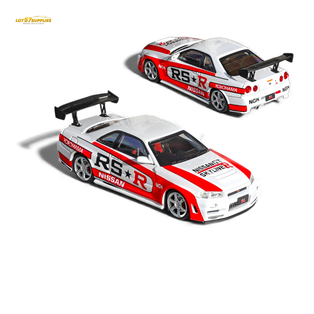 Fuji Skyline R34 GT-R Nismo Z-Tune White 1:64