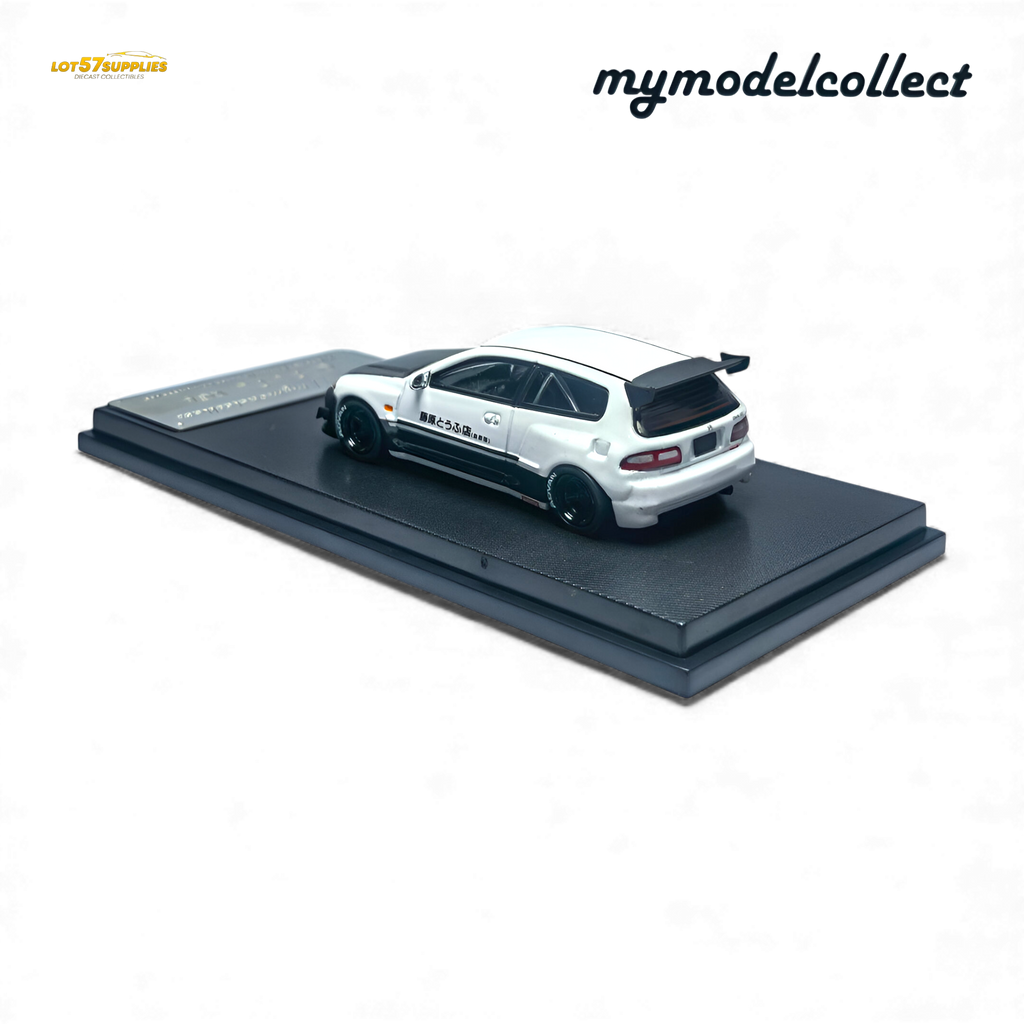 MC Civic EG6 Fujiwara Tofu Shop White Carbon 1:64