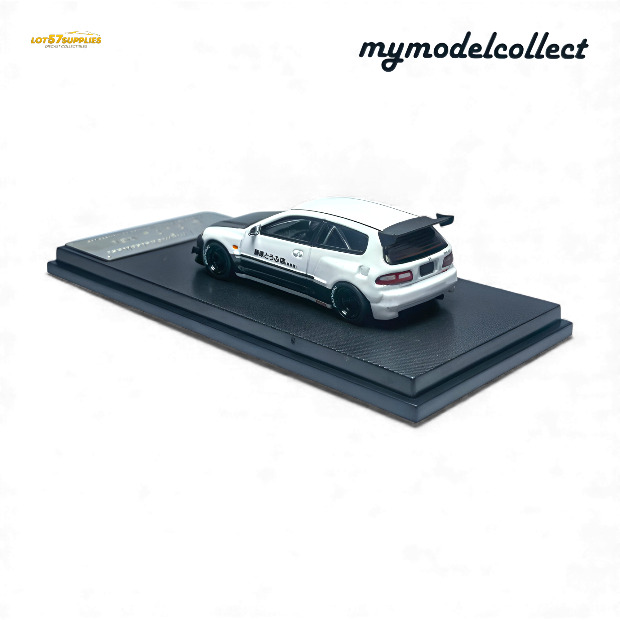 MC Civic EG6 Fujiwara Tofu Shop White Carbon 1:64