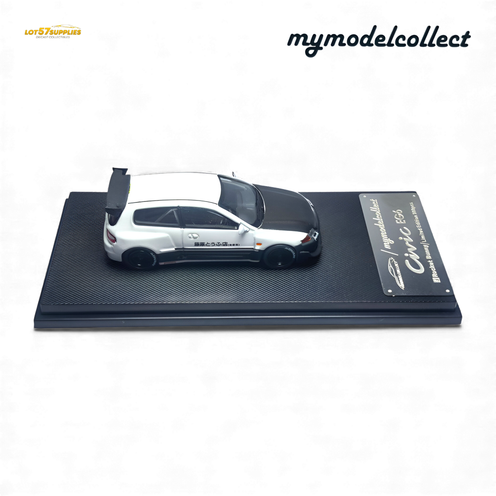 MC Civic EG6 Fujiwara Tofu Shop White Carbon 1:64