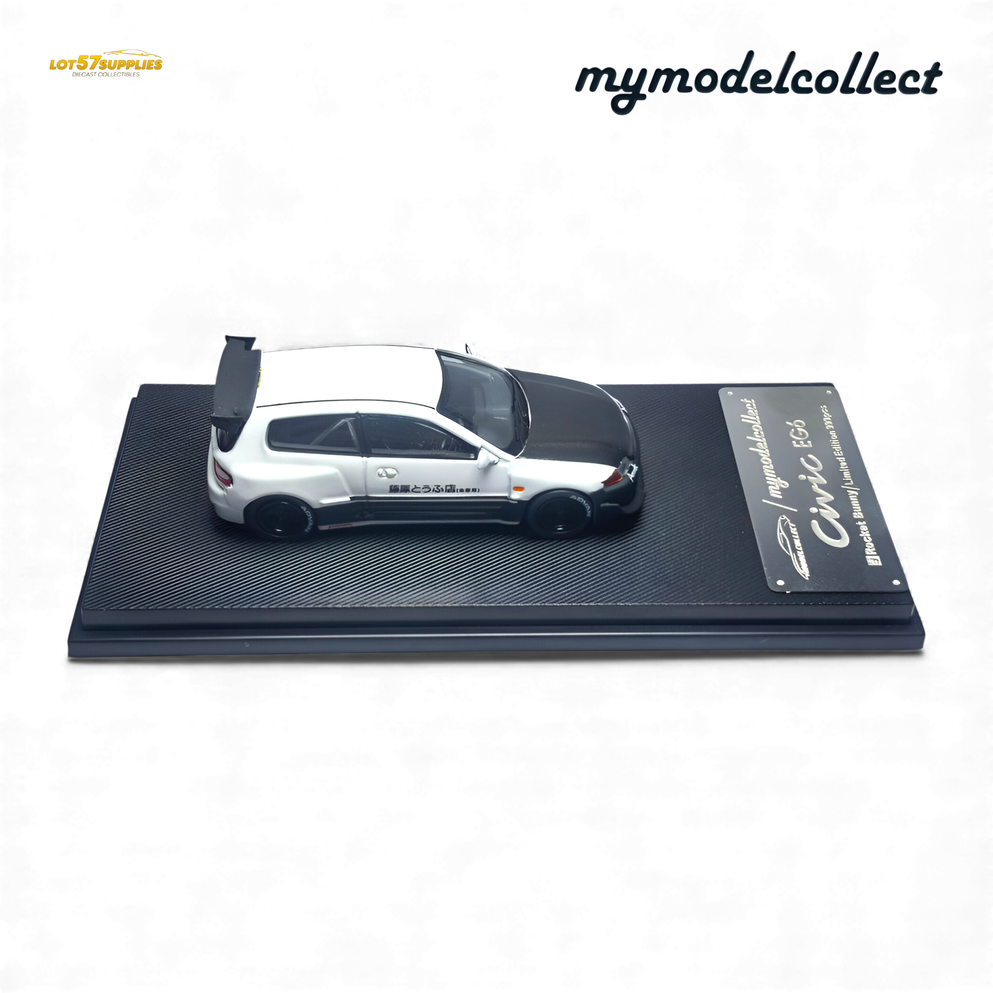 MC Civic EG6 Fujiwara Tofu Shop White Carbon 1:64