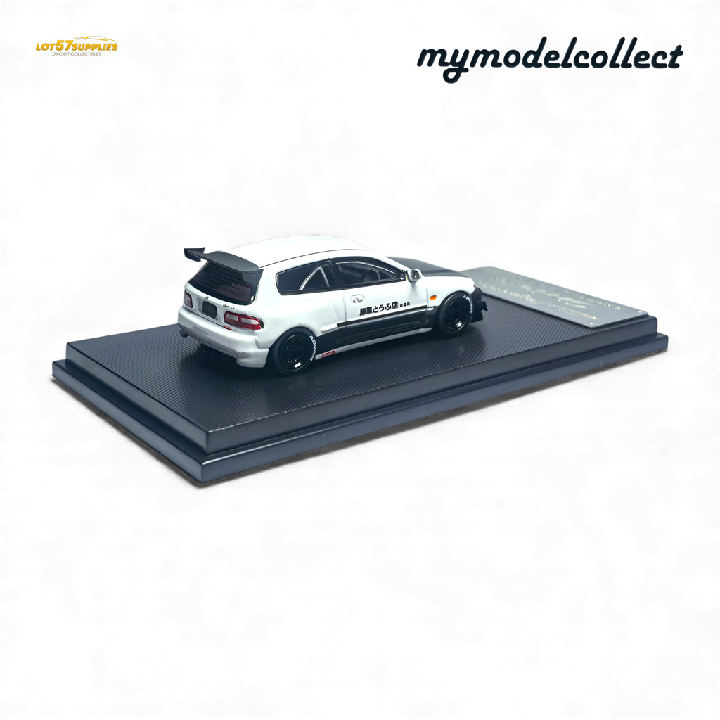 MC Civic EG6 Fujiwara Tofu Shop White Carbon 1:64