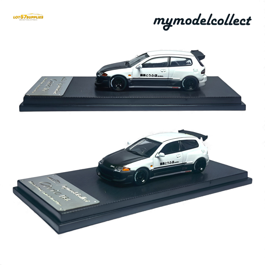 MC Civic EG6 Fujiwara Tofu Shop White Carbon 1:64