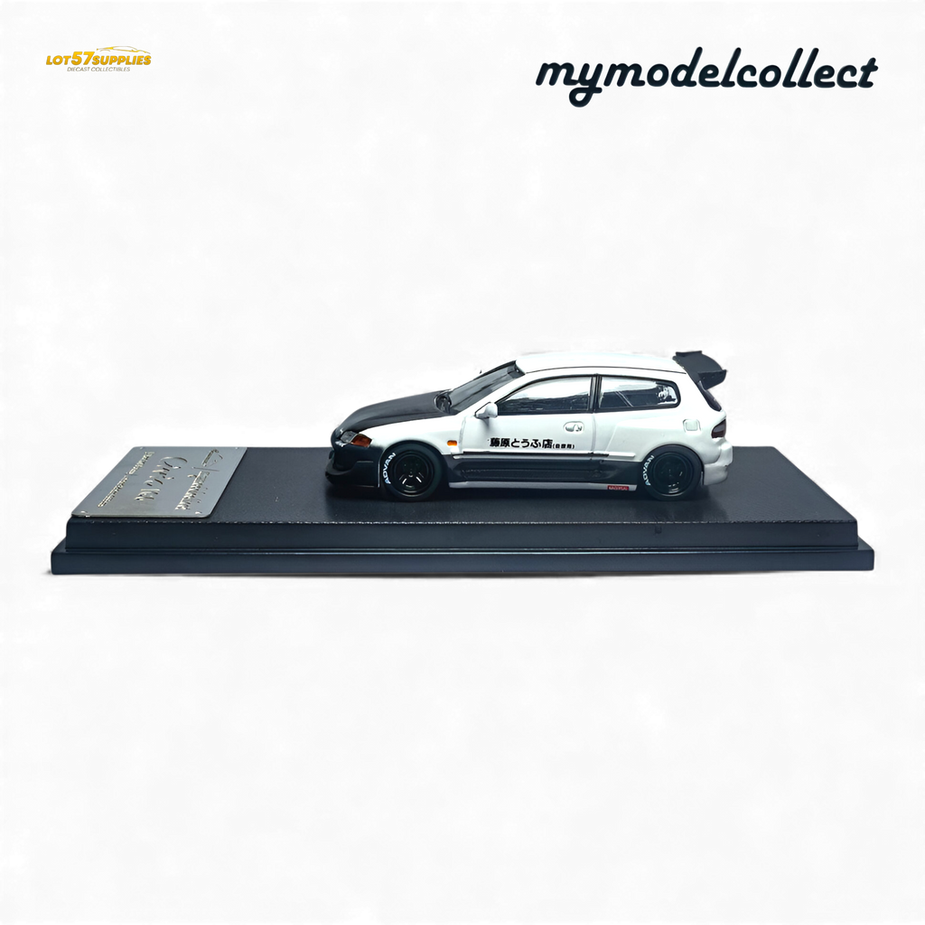 MC Civic EG6 Fujiwara Tofu Shop White Carbon 1:64
