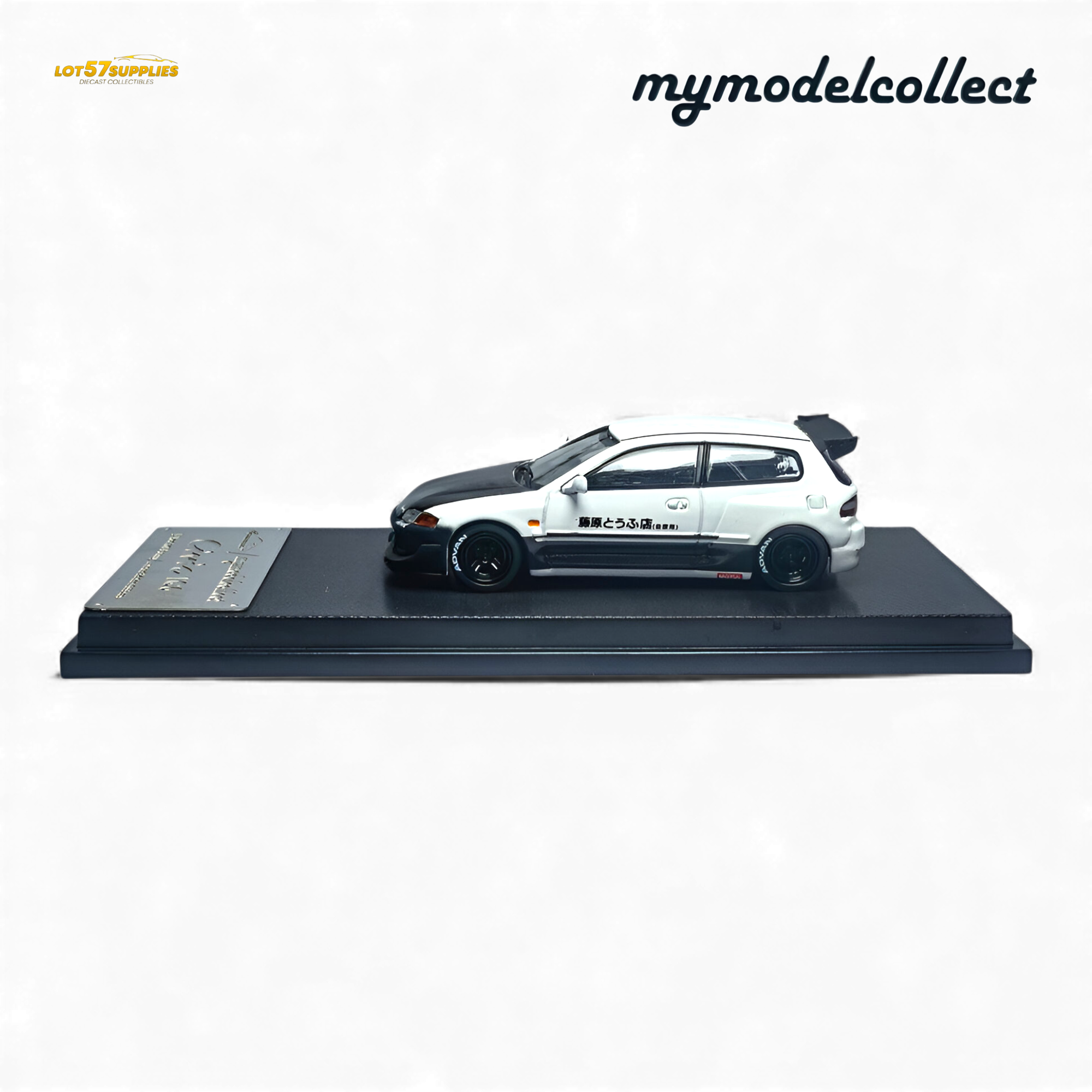 MC Civic EG6 Fujiwara Tofu Shop White Carbon 1:64