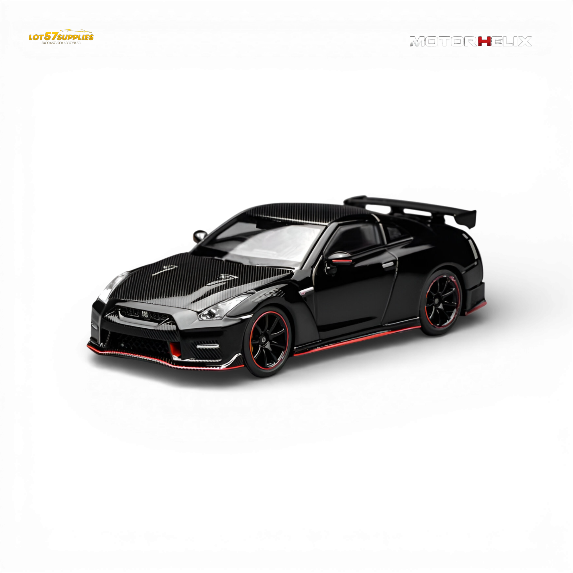 MOTORHELIX Nissan GT-R NISMO R35 2022 - Meteor Black 1:64