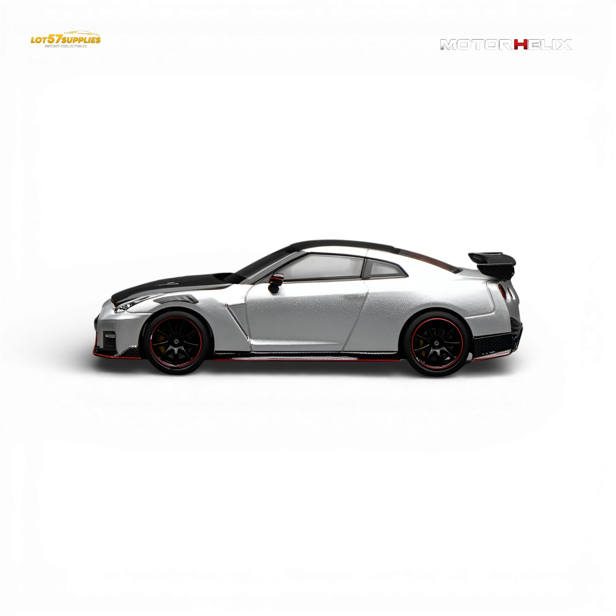 Motorhelix Nissan GT-R NISMO (R35) Special Edition 2022 - Ultimate Metal Silver 1:64