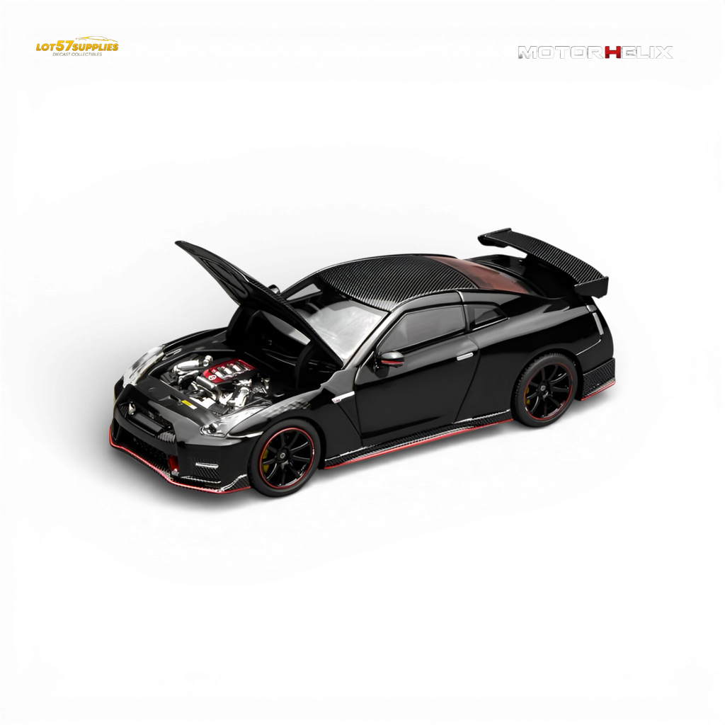 MOTORHELIX Nissan GT-R NISMO R35 2022 - Meteor Black 1:64