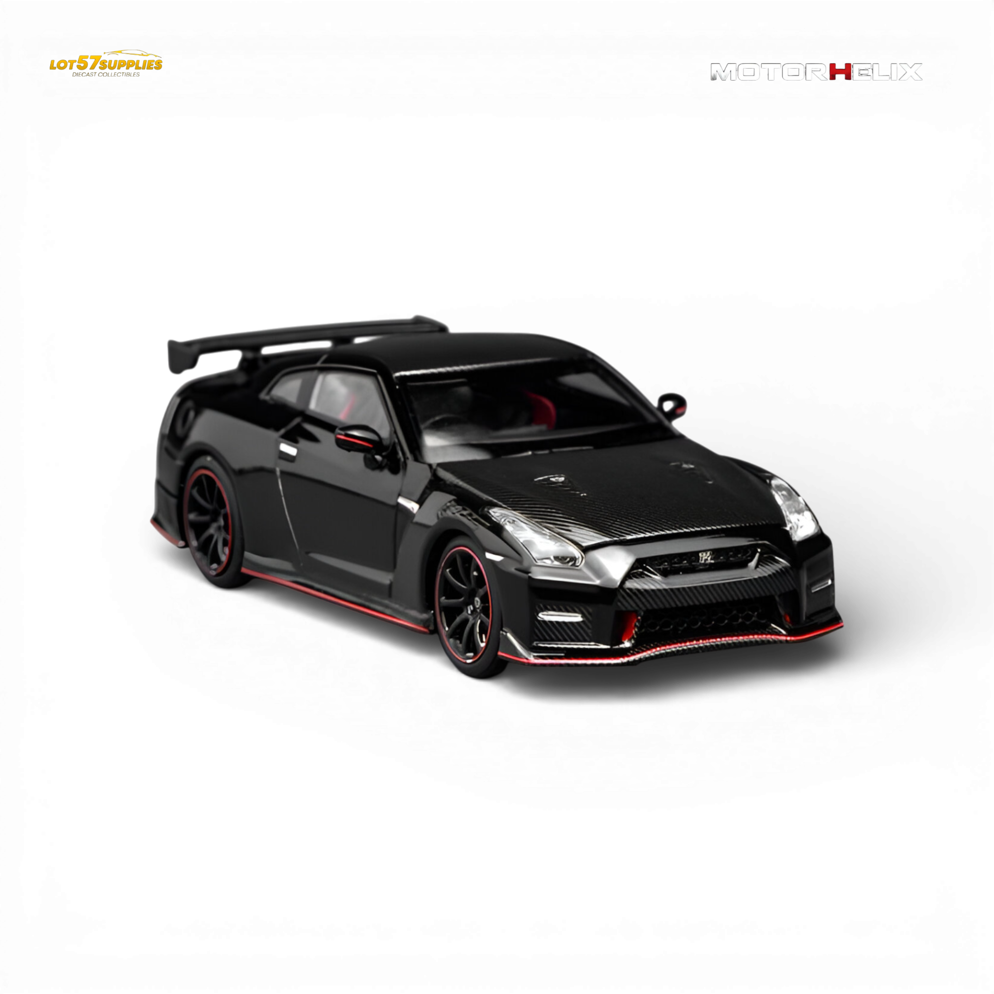 MOTORHELIX Nissan GT-R NISMO R35 2022 - Meteor Black 1:64